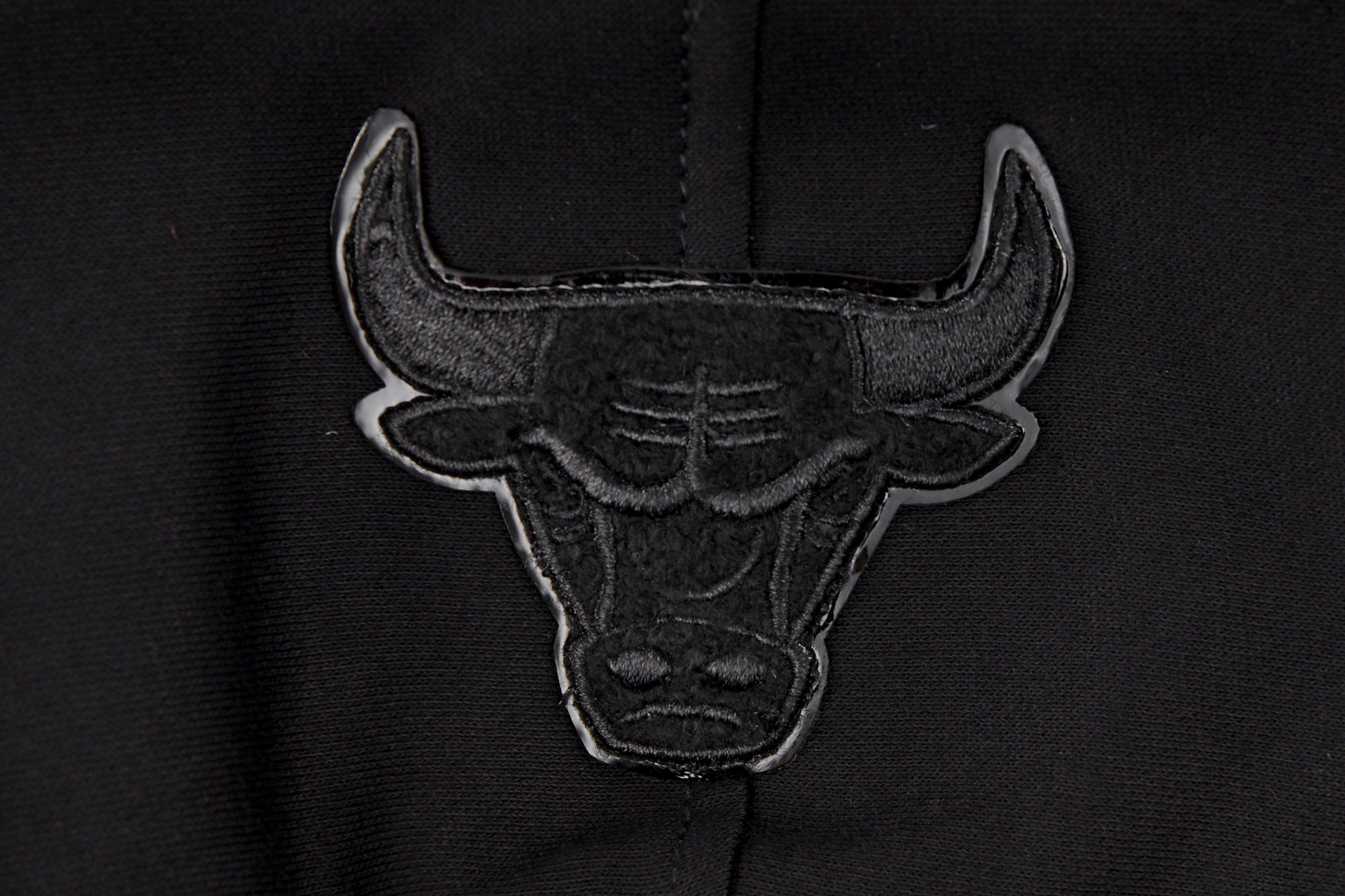 Pro Standard Little Boys​' NBA Chicago Bulls Triple Black Fleece PO Hoodie -Black - BLACK Thumbnail View 5