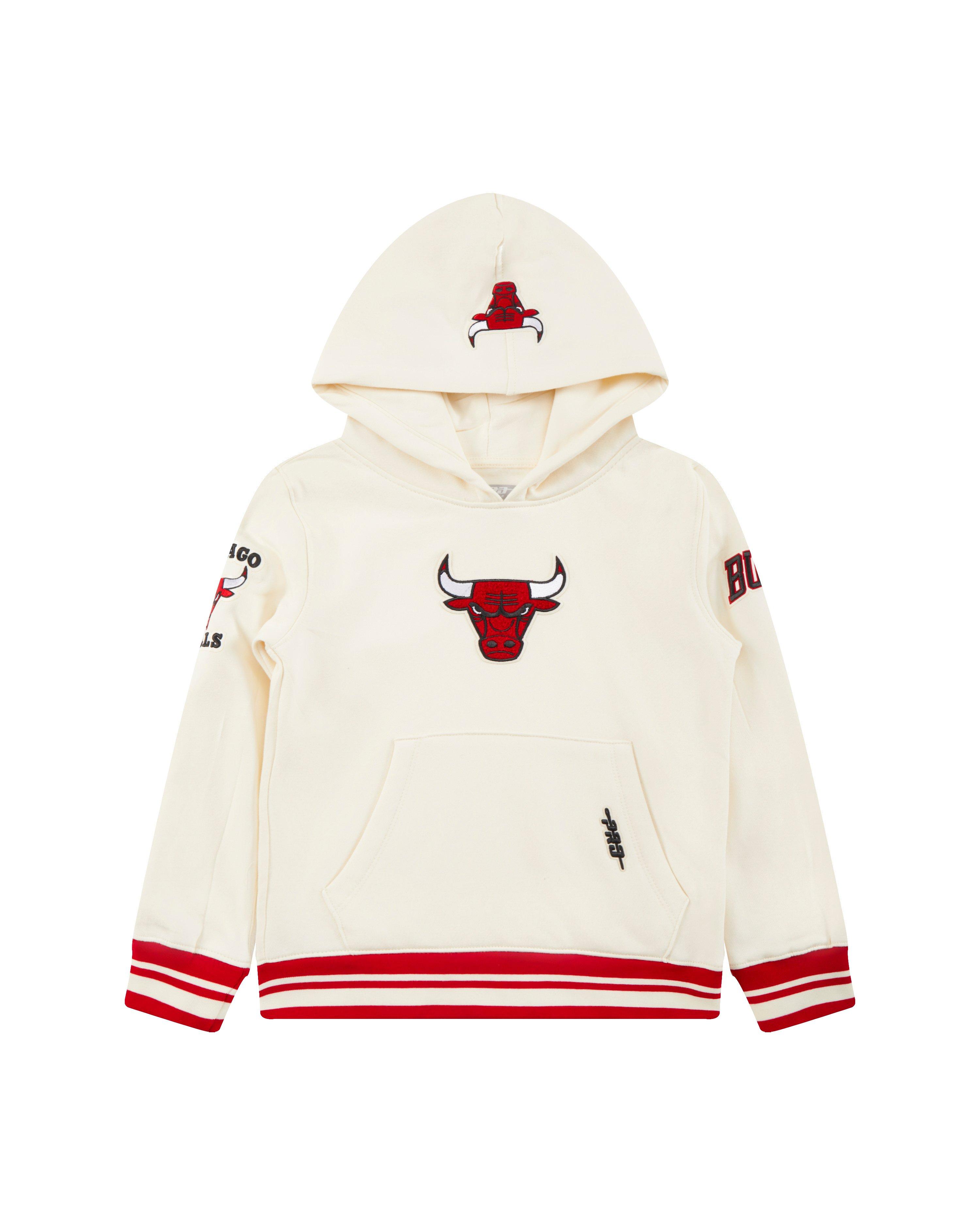 Pro Standard Little Boys​' Chicago Bulls Retro Classic Rib Fleece PO Hoodie -Cream/Red - CREAM/RED Thumbnail View 1