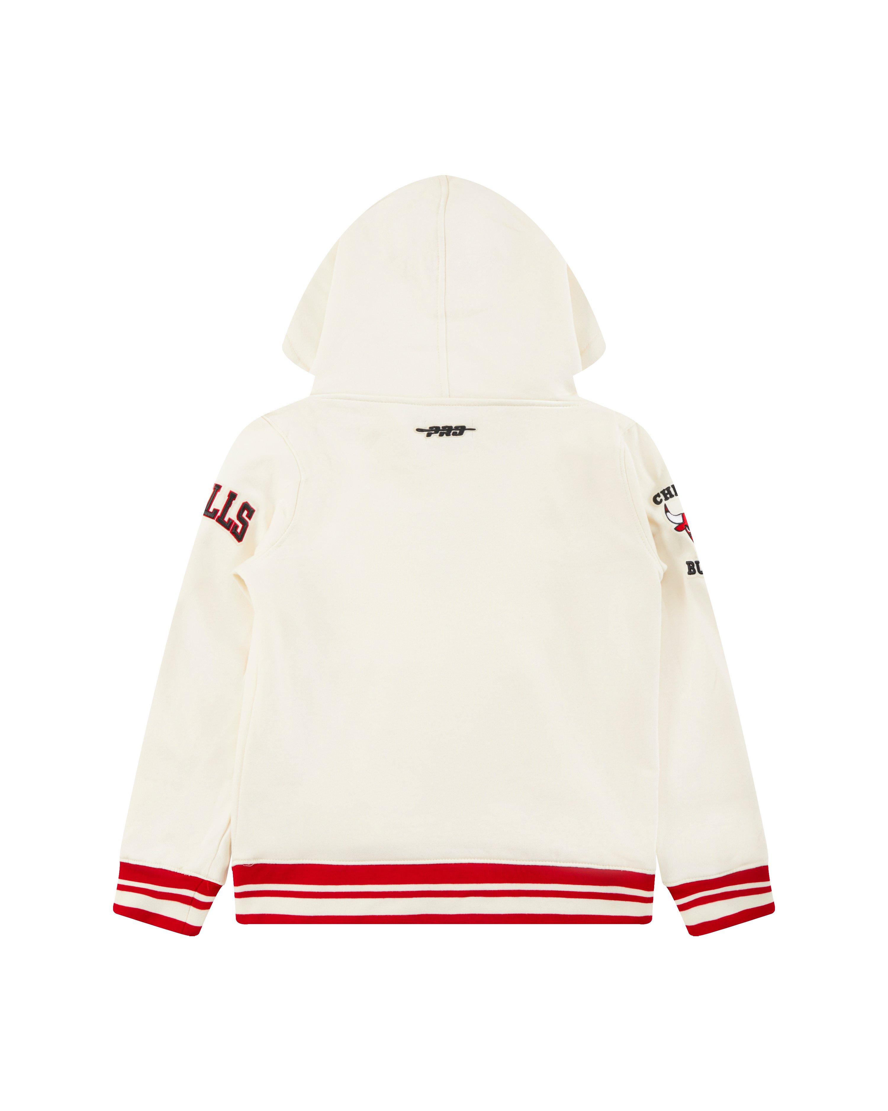 Pro Standard Little Boys​' Chicago Bulls Retro Classic Rib Fleece PO Hoodie - Cream/Red - CREAM/RED Thumbnail View 2