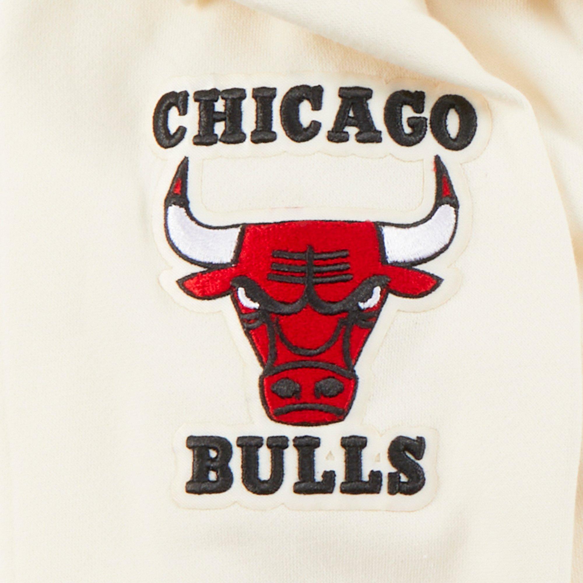 Pro Standard Little Boys​' Chicago Bulls Retro Classic Rib Fleece PO Hoodie -Cream/Red - CREAM/RED Thumbnail View 3