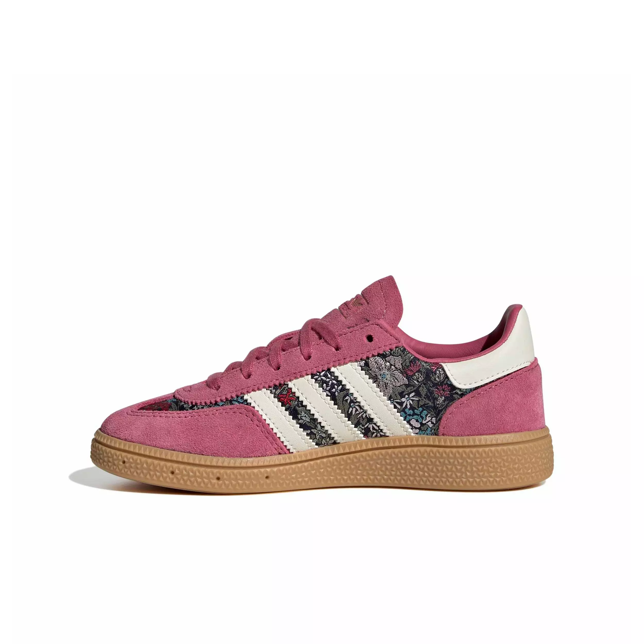 adidas Originals Liberty London Handball Spezial Lace "Red/Cream White/Gum 3" Preschool Girls' Shoe - RED/CREAM/GUM