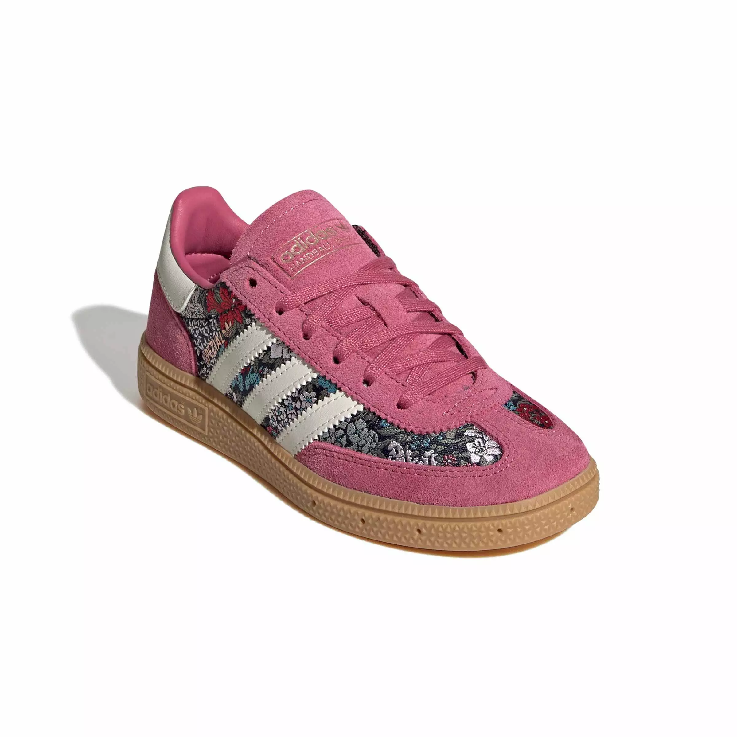 adidas Originals Liberty London Handball Spezial Lace "Red/Cream White/Gum 3" Preschool Girls' Shoe - RED/CREAM/GUM