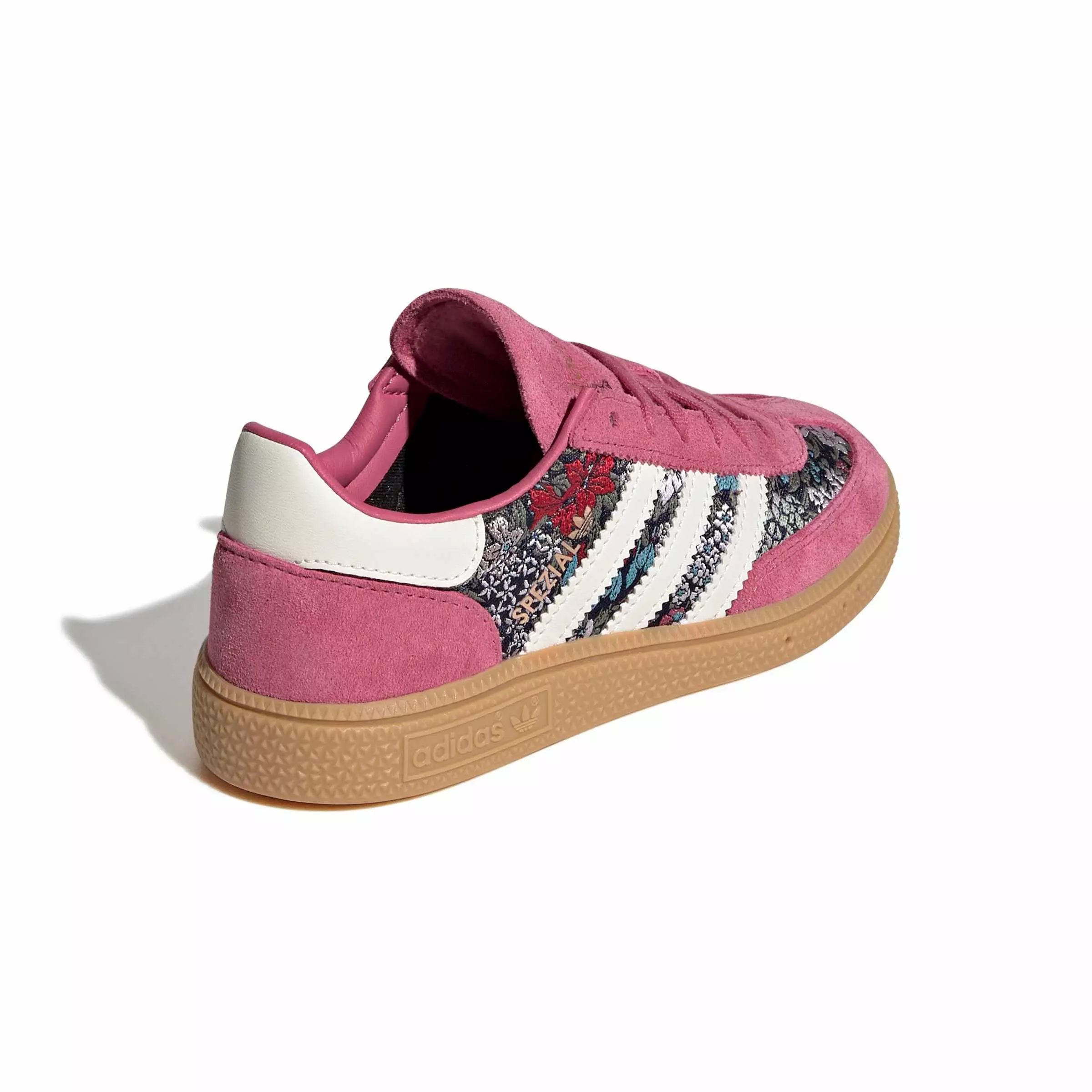 adidas Originals Liberty London Handball Spezial Lace "Red/Cream White/Gum 3" Preschool Girls' Shoe - RED/CREAM/GUM