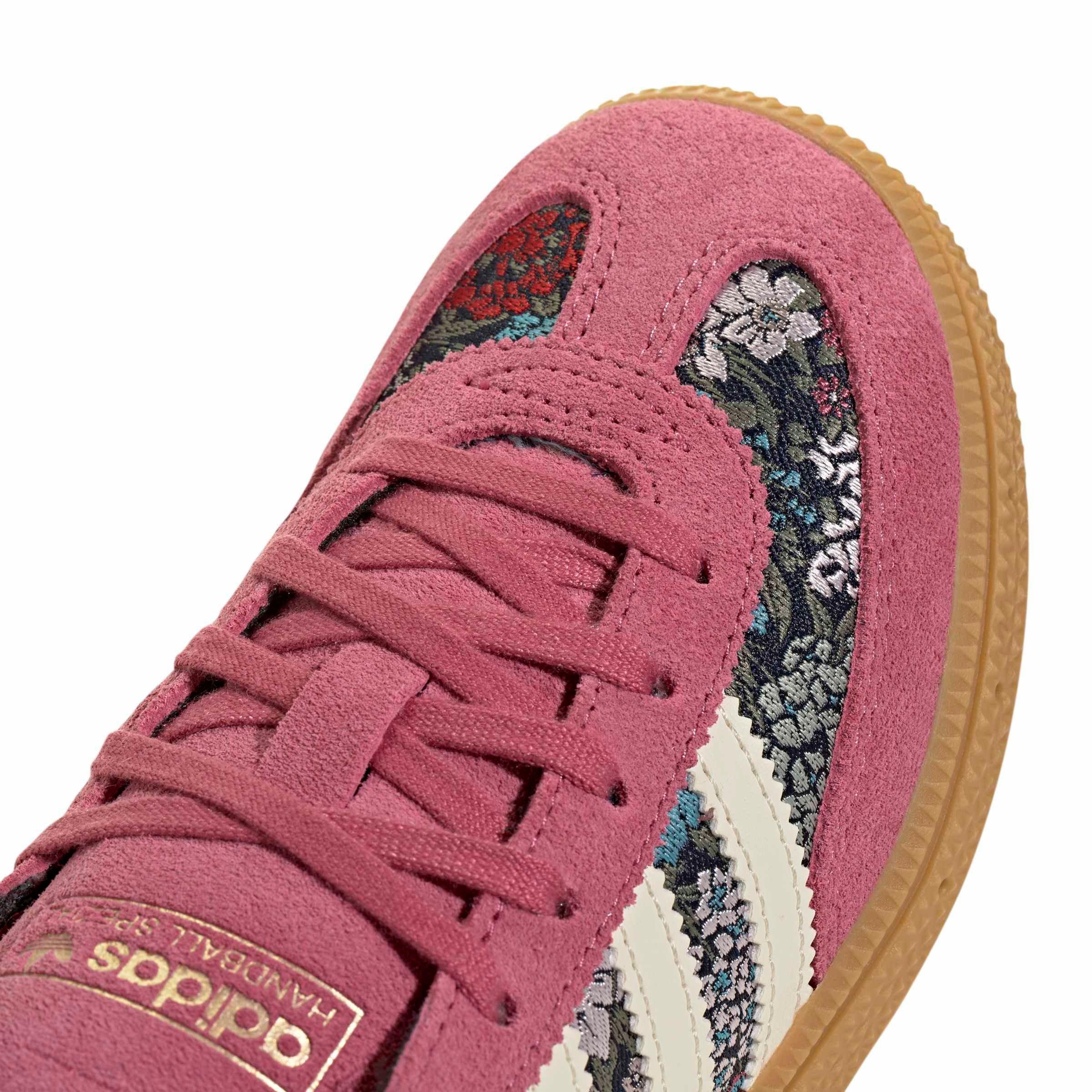 adidas Originals Liberty London Handball Spezial Lace "Red/Cream White/Gum 3" Preschool Girls' Shoe - RED/CREAM/GUM