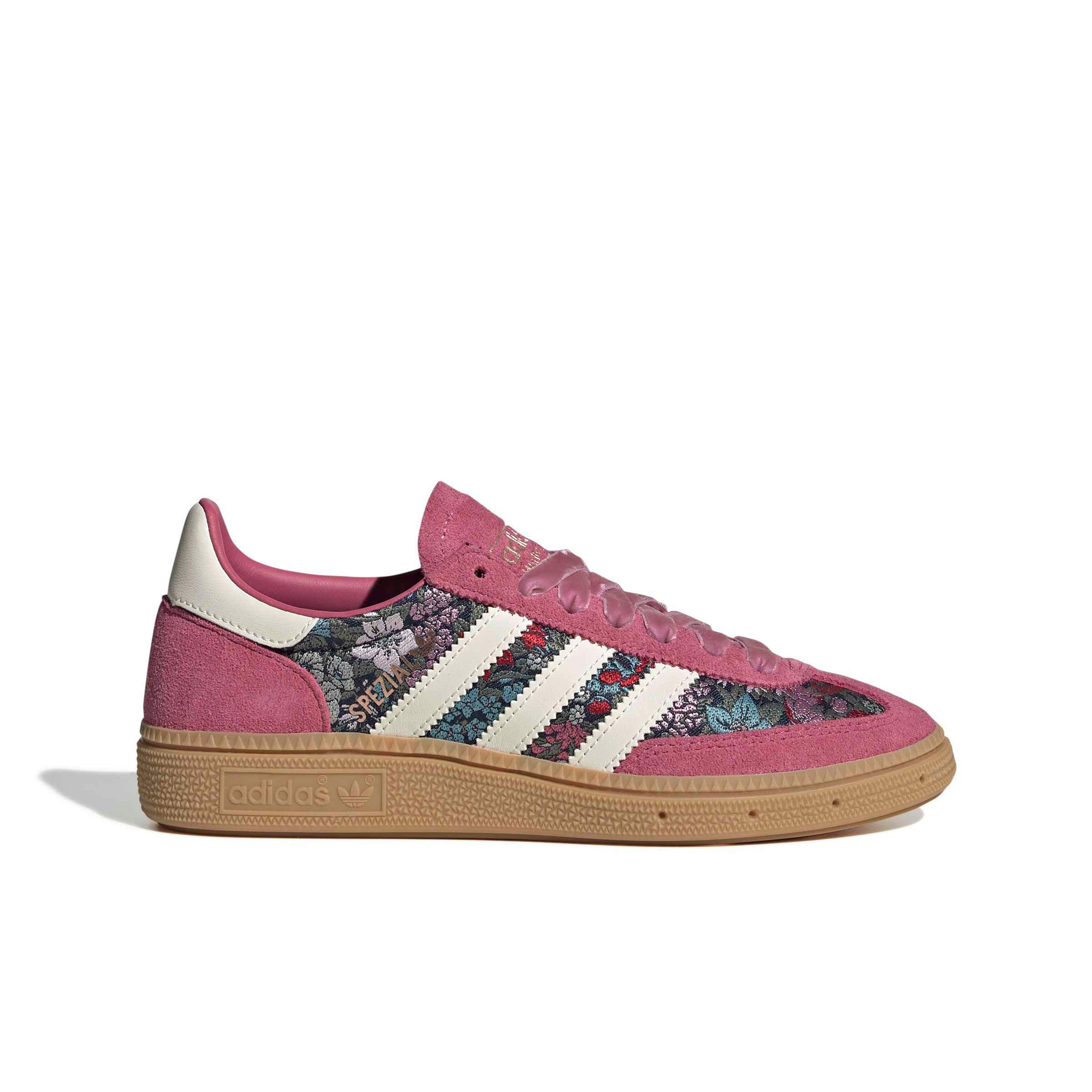 adidas Originals Liberty London Handball Spezial "Red/Cream White/Gum 3" Grade School Girls' Shoe - RED/CREAM/GUM
