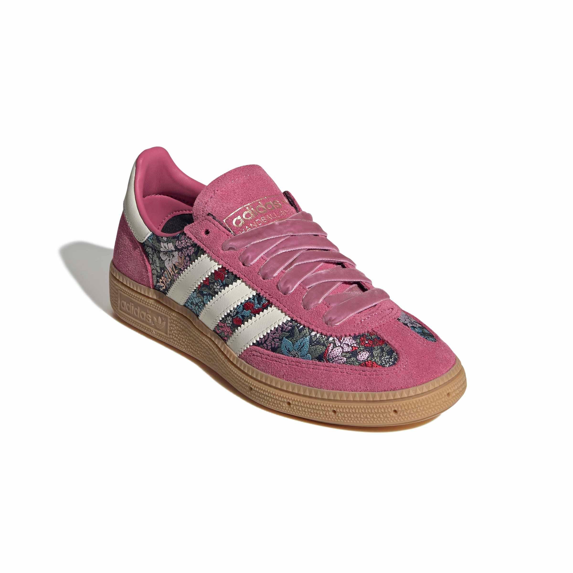 adidas Originals Liberty London Handball Spezial "Red/Cream White/Gum 3" Grade School Girls' Shoe - RED/CREAM/GUM