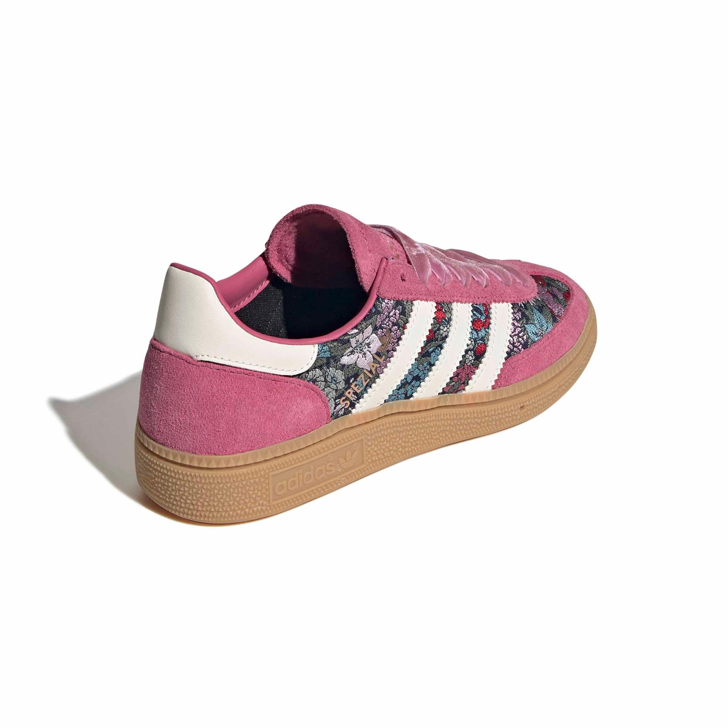 adidas Originals Liberty London Handball Spezial "Red/Cream White/Gum 3" Grade School Girls' Shoe - RED/CREAM/GUM