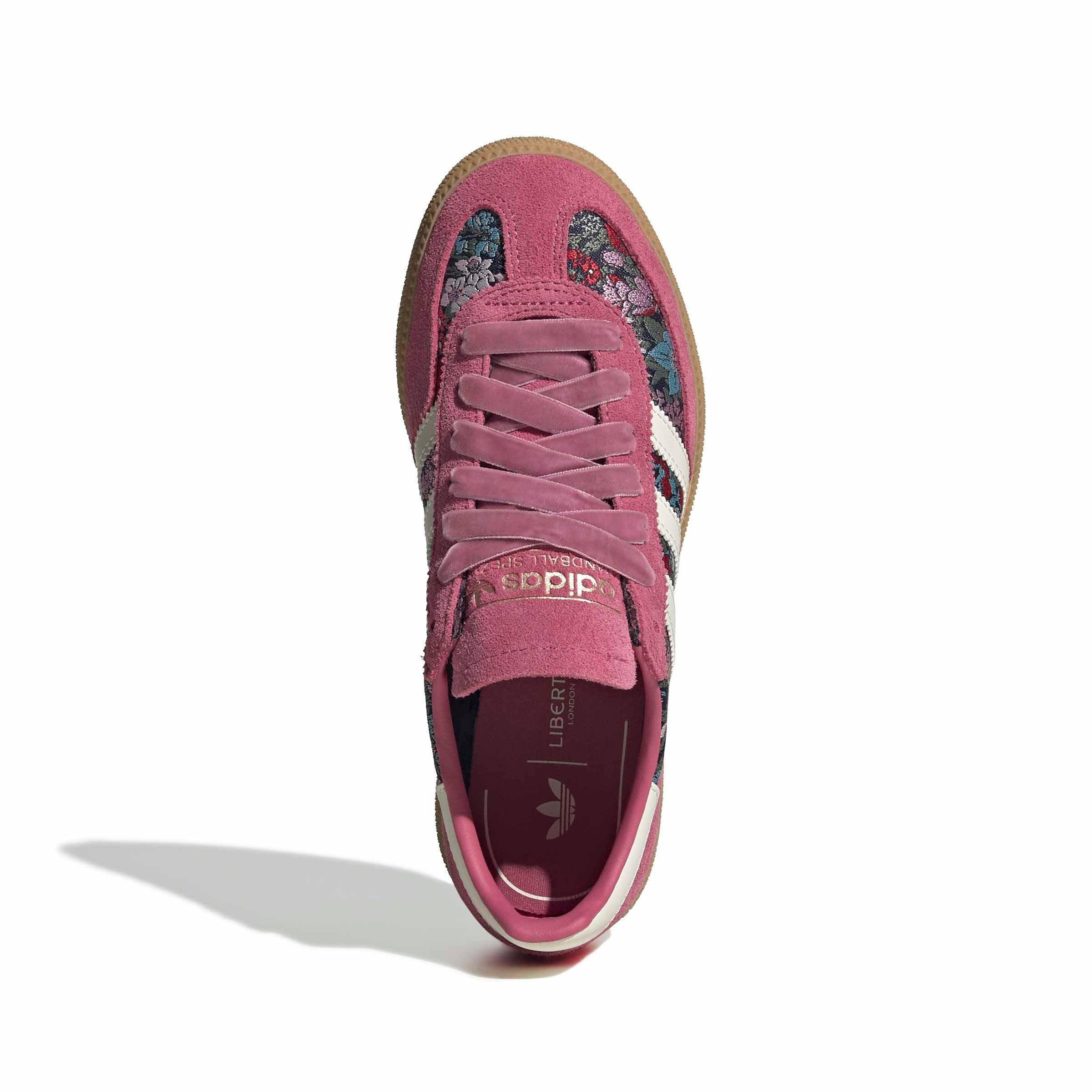 adidas Originals Liberty London Handball Spezial "Red/Cream White/Gum 3" Grade School Girls' Shoe - RED/CREAM/GUM