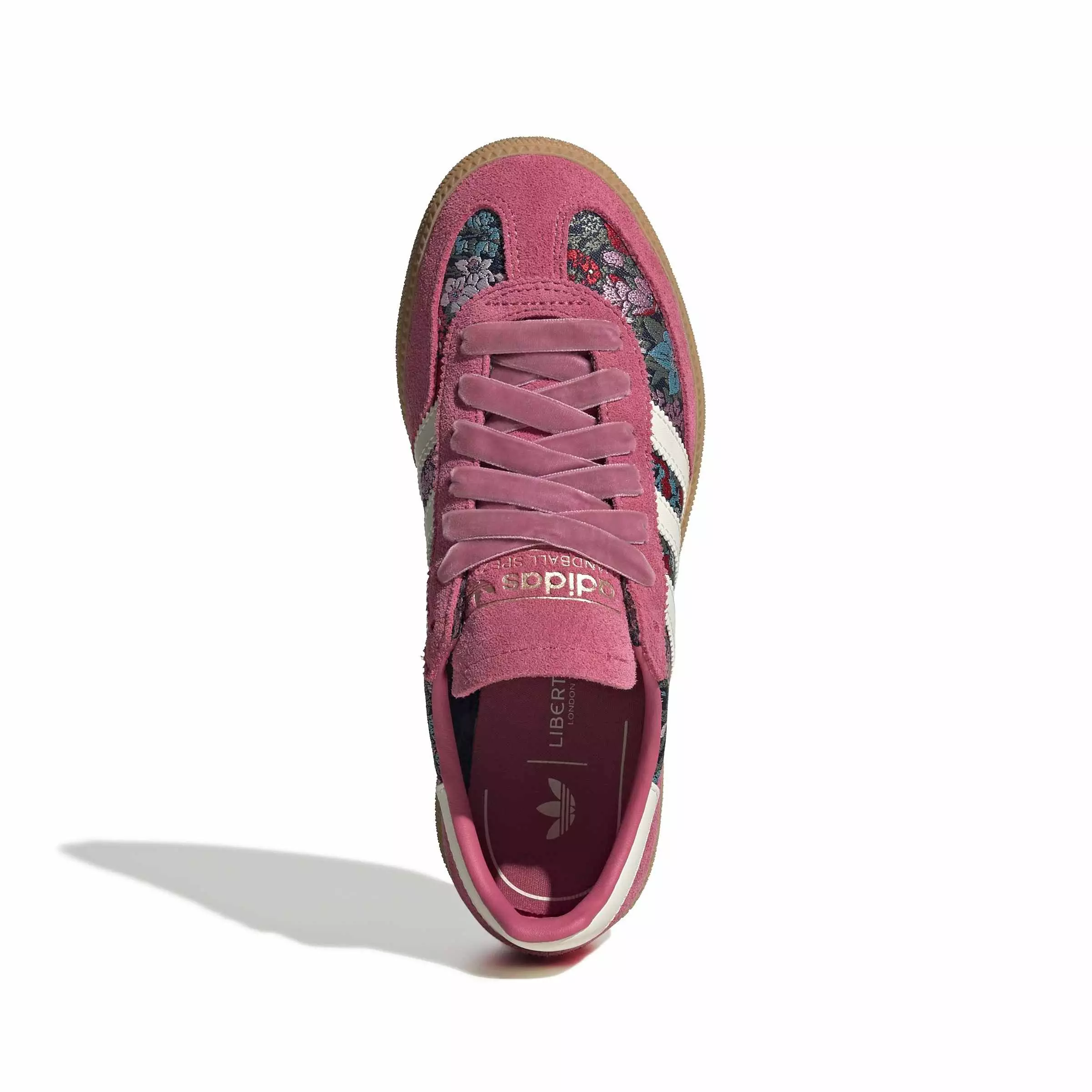 adidas Originals Liberty London Handball Spezial "Red/Cream White/Gum 3" Grade School Girls' Shoe - RED/CREAM/GUM