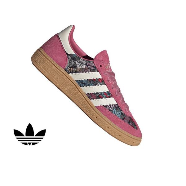 adidas Originals Liberty London Handball Spezial "Red/Cream White/Gum 3" Grade School Girls' Shoe - RED/CREAM/GUM