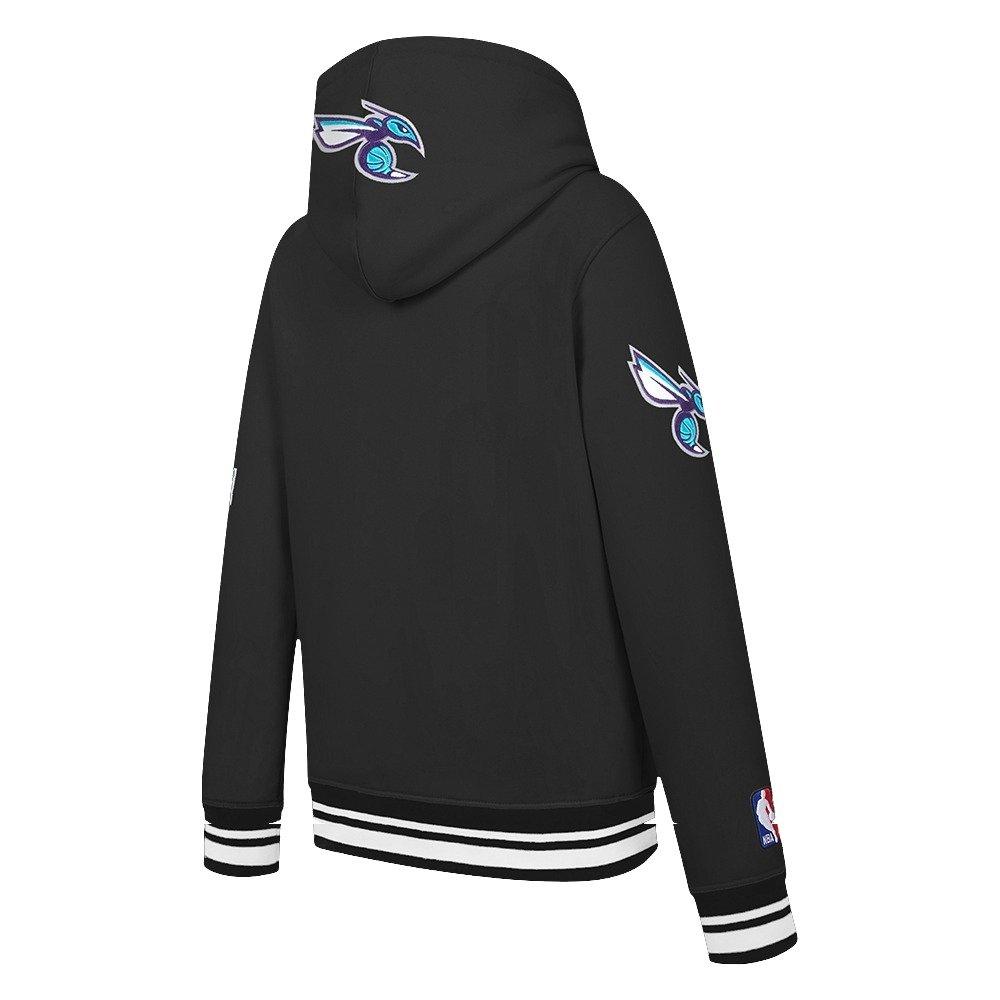 Pro Standard Little Boys​' NBA Charlotte Hornets Classic Rib Fleece PO Hoodie -Black - BLACK Thumbnail View 4