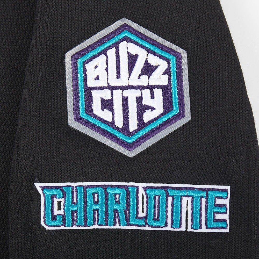 Pro Standard Little Boys​' NBA Charlotte Hornets Classic Rib Fleece PO Hoodie - Black - BLACK Thumbnail View 6