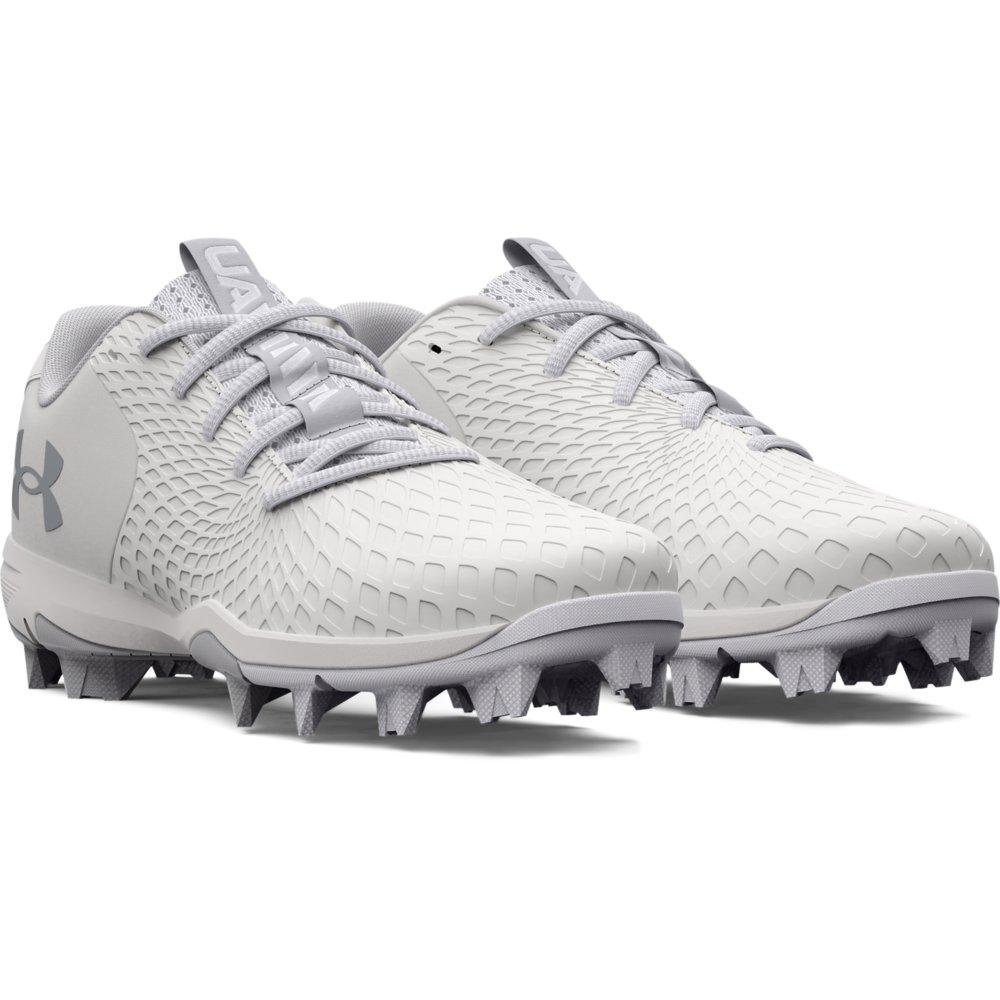 Under Armour Glyde 2 RM "White/Metallic Silver" Women's Softball Cleat - WHITE/SILVER Thumbnail View 3