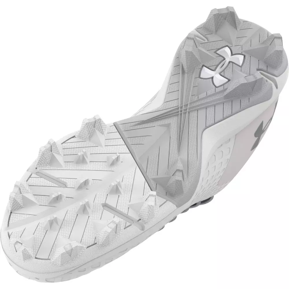 Under Armour Glyde 2 RM "White/Metallic Silver" Women's Softball Cleat - WHITE/SILVER