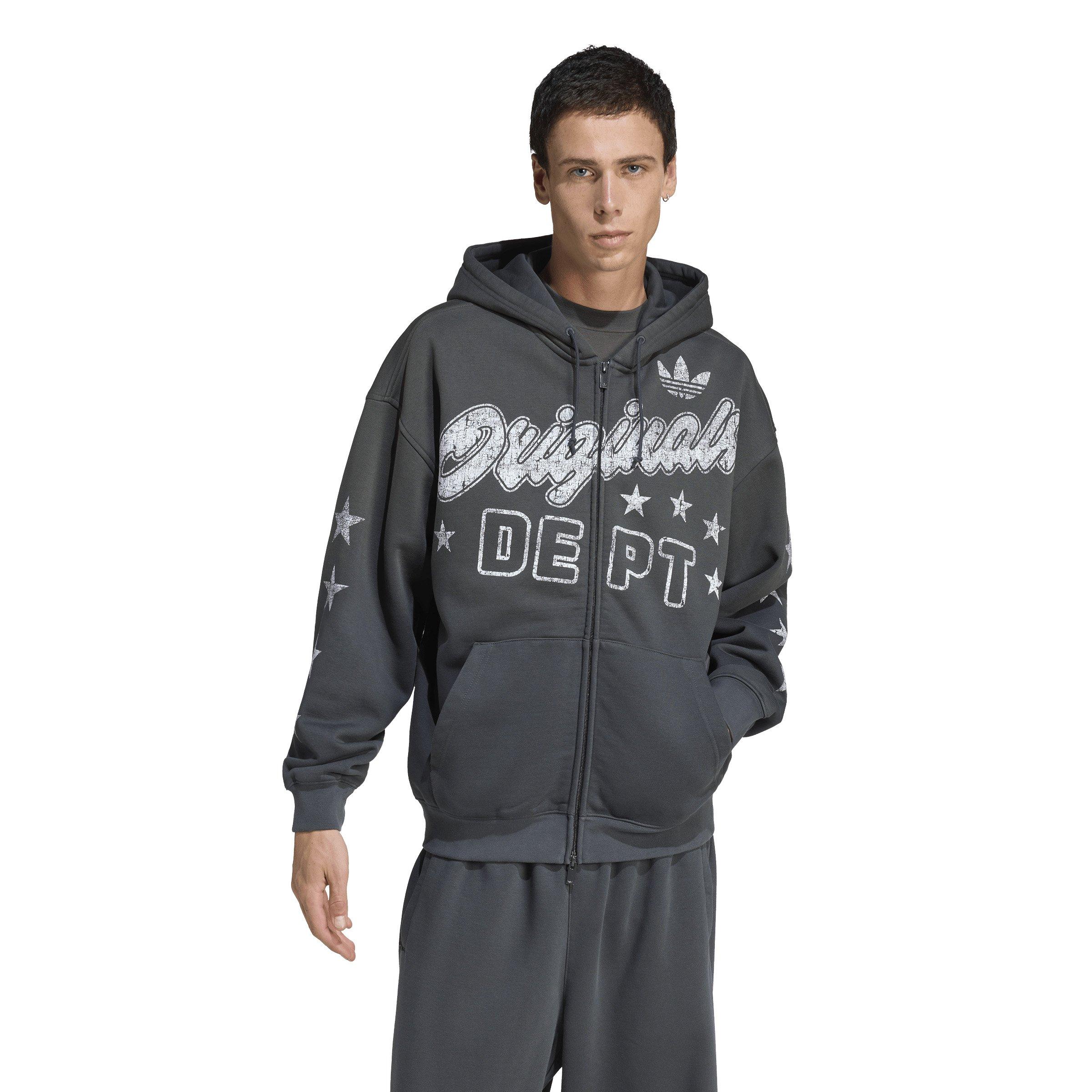 adidas Originals Men's Originals Dept. Graphic Full-Zip Jacket - Grey - GREY Thumbnail View 1