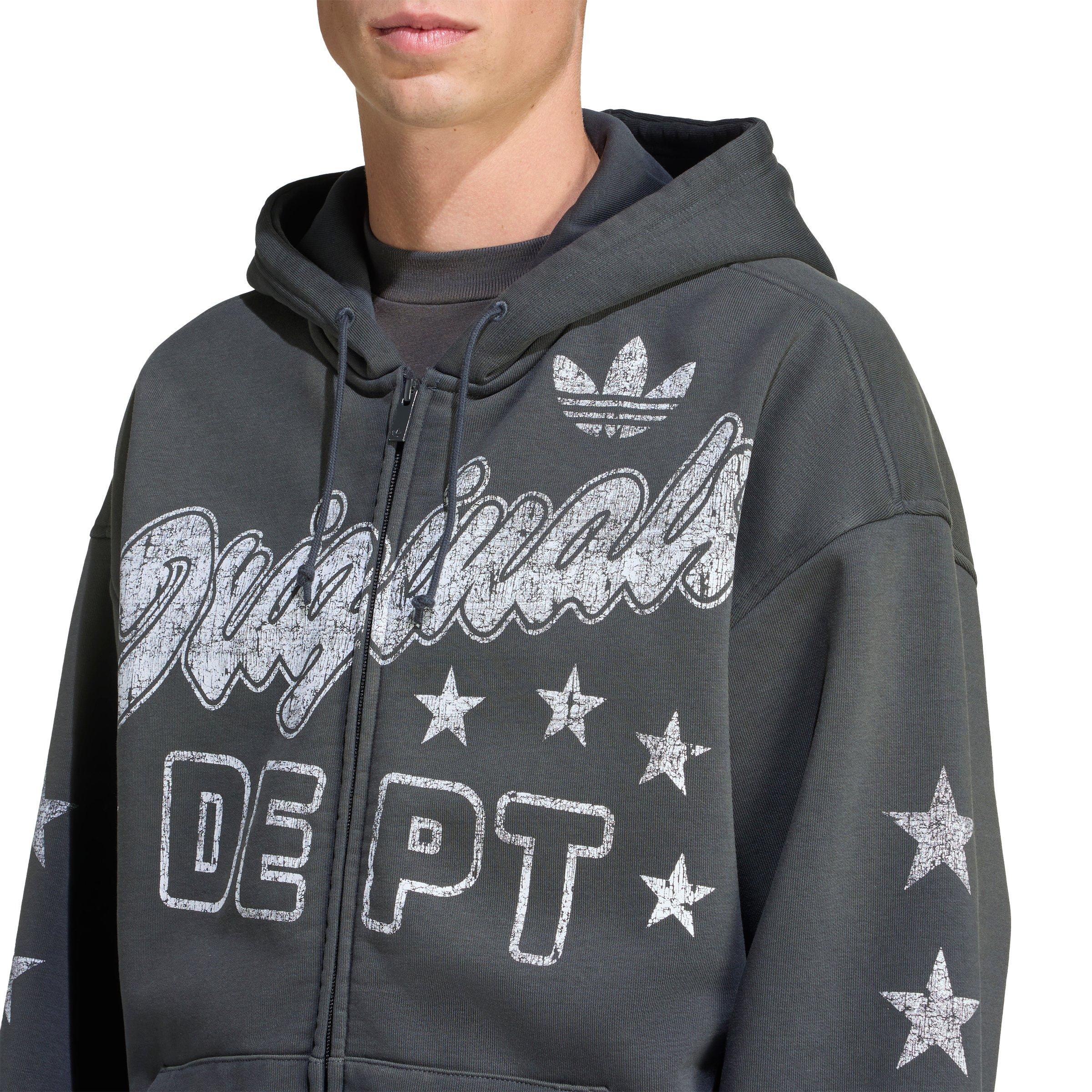 adidas Originals Men's Originals Dept. Graphic Full-Zip Jacket - Grey - GREY Thumbnail View 3