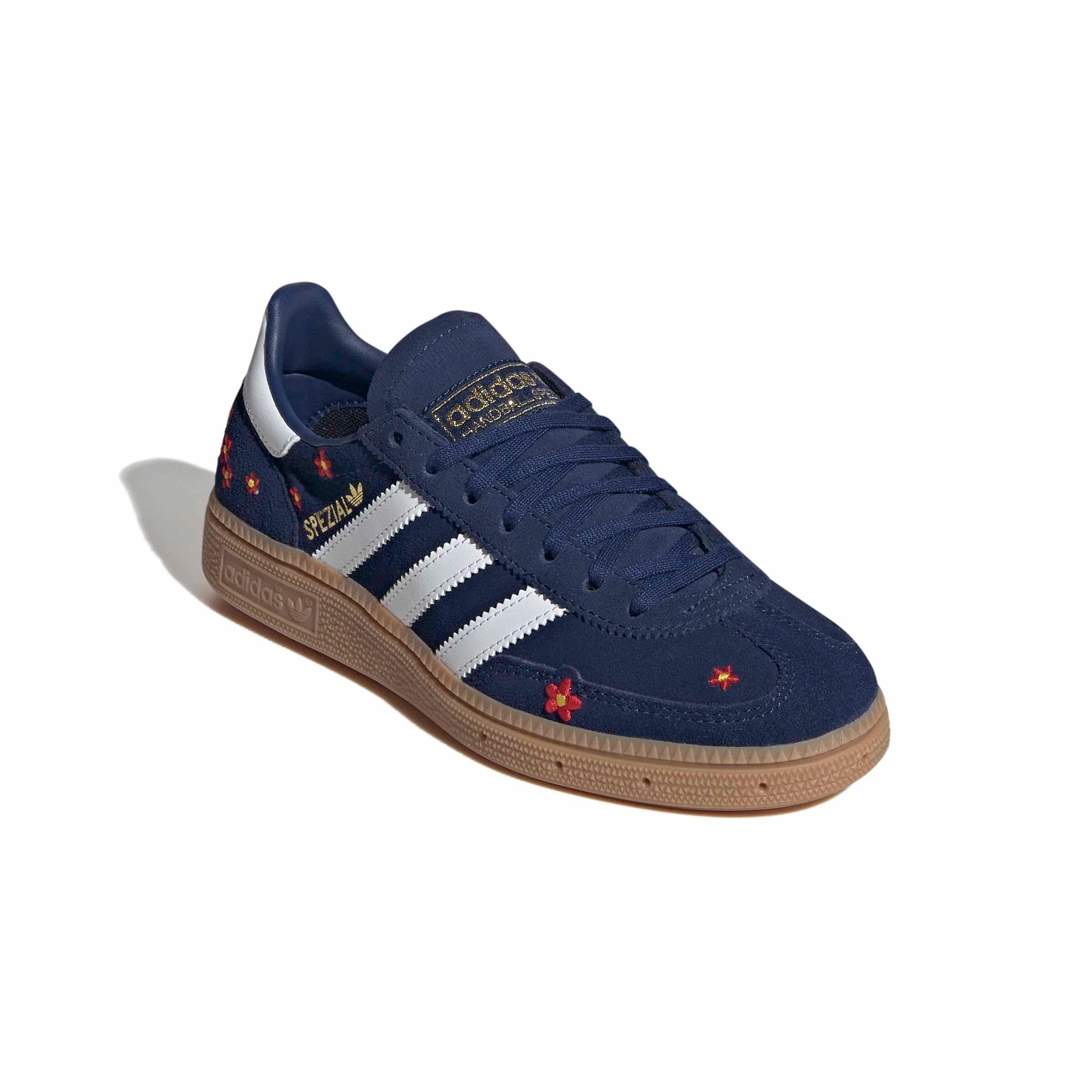 adidas Originals Handball Spezial "Dark Blue/Ftwr White/Gum 4" Grade School Girls' Shoe - DK BLUE/WHITE/GUM