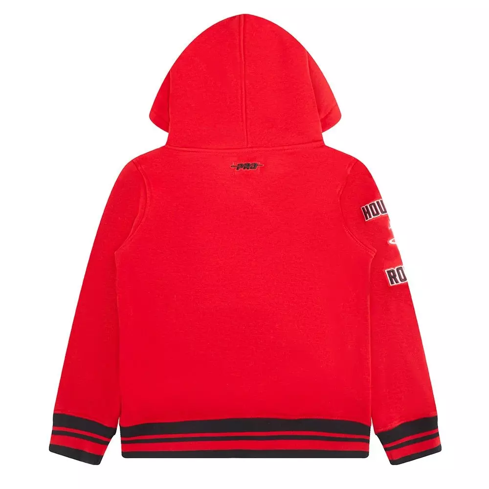 Pro Standard Little Boys​' NBA Houston Rockets Retro Classic Rib Fleece PO Hoodie - Red/Black - RED/BLACK