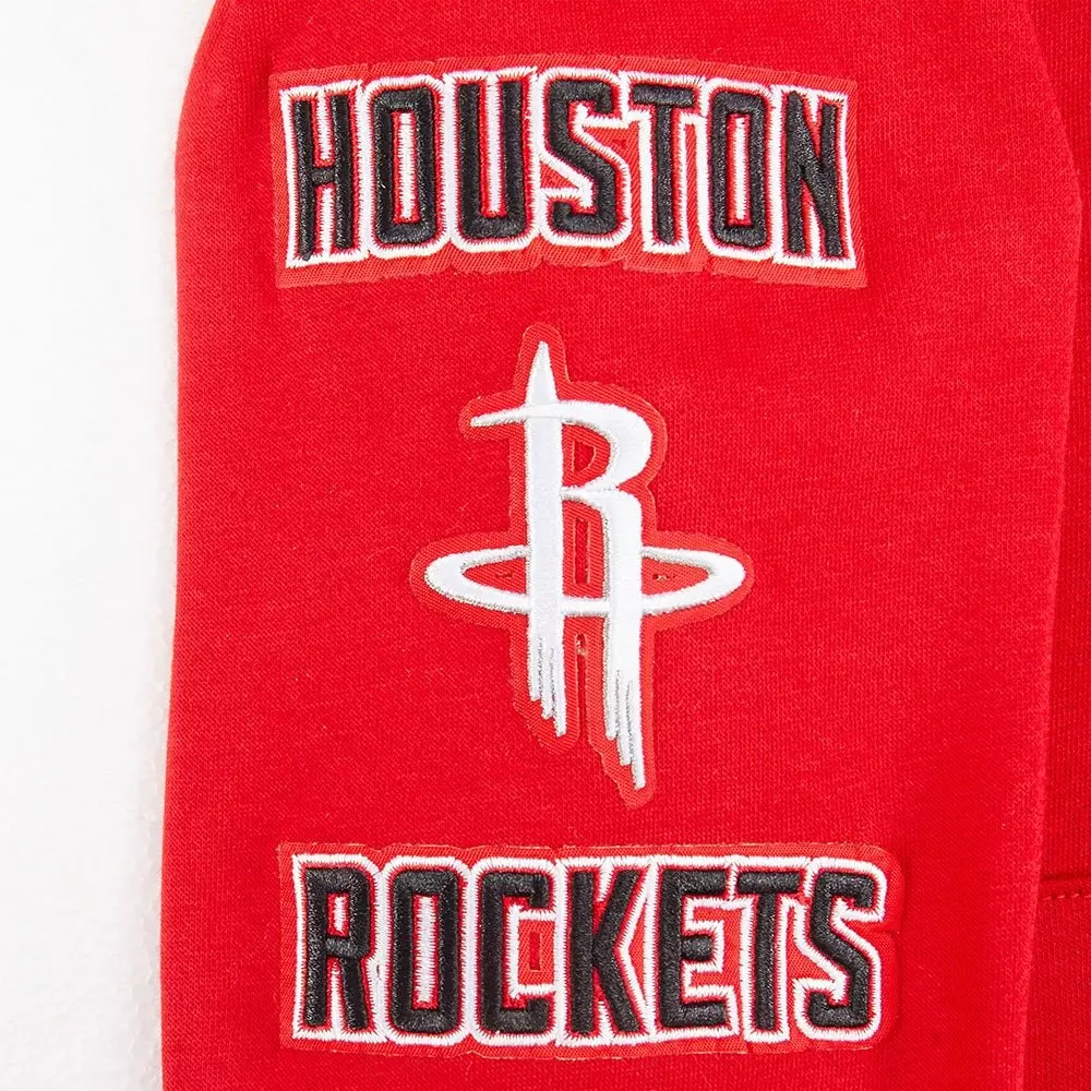 Pro Standard Little Boys​' NBA Houston Rockets Retro Classic Rib Fleece PO Hoodie -Red/Black - RED/BLACK