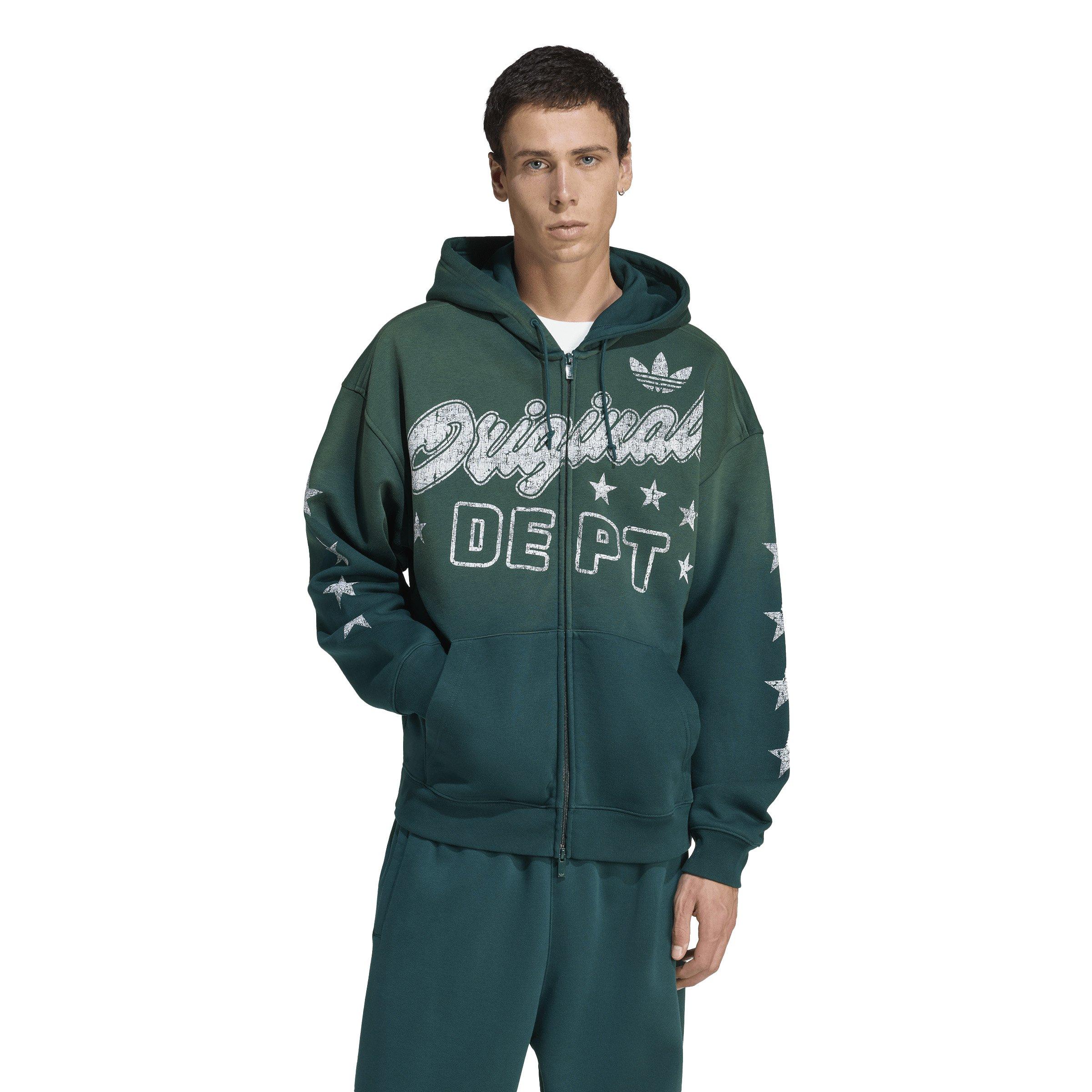 adidas Originals Men's Originals Dept. Graphic Full-Zip Jacket - Green - GREEN Thumbnail View 1