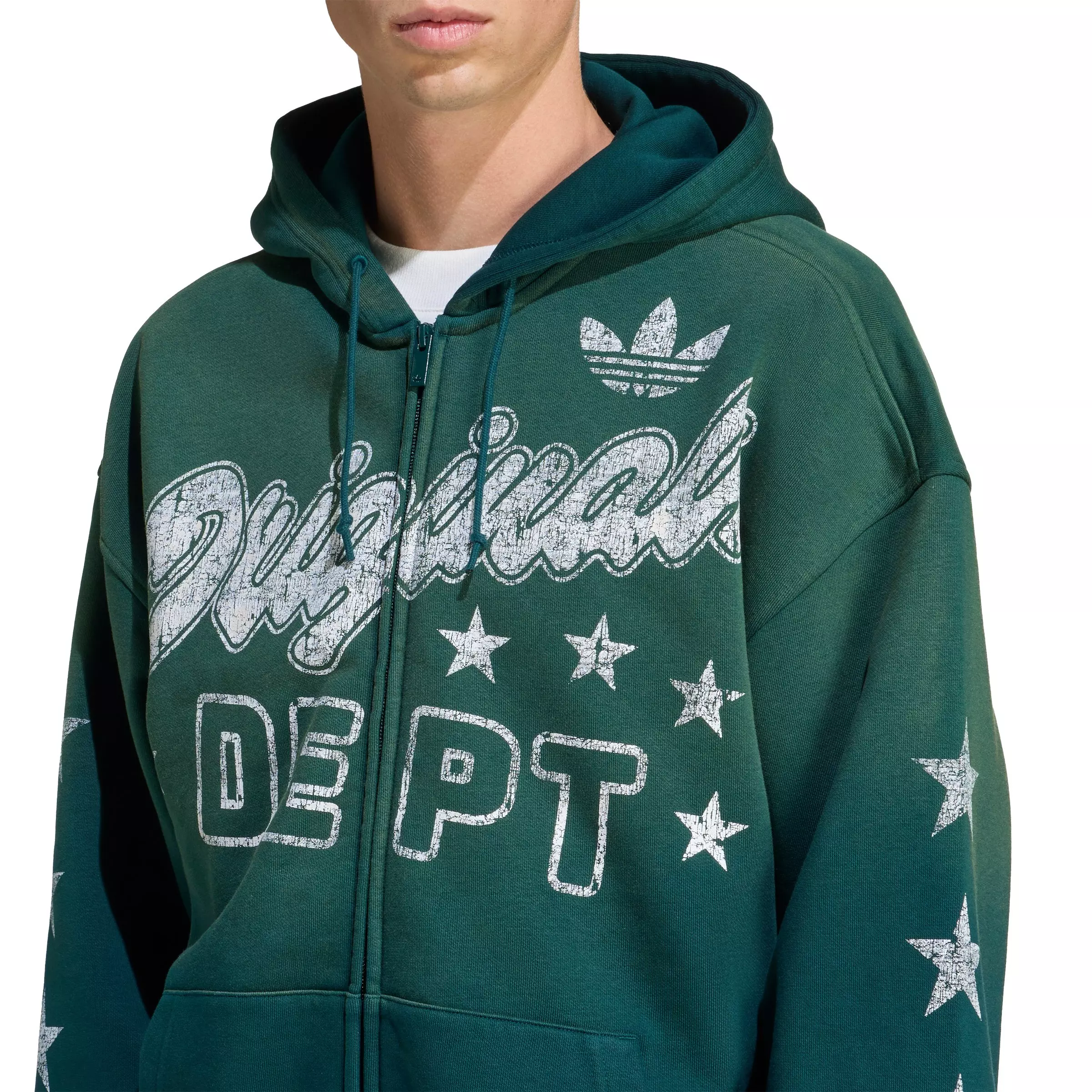 adidas Originals Men's Originals Dept. Graphic Full-Zip Jacket - Green - GREEN