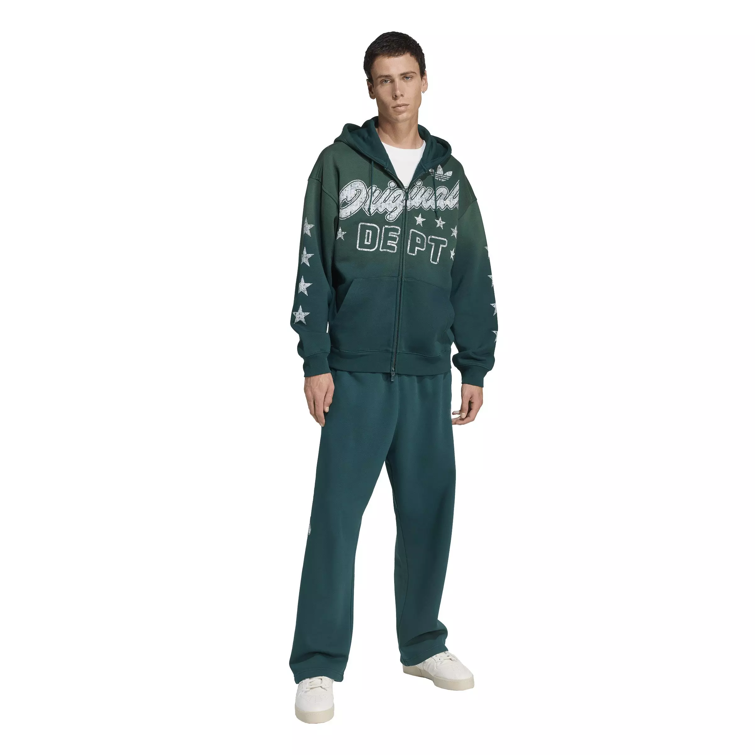 adidas Originals Men's Originals Dept. Graphic Full-Zip Jacket - Green - GREEN