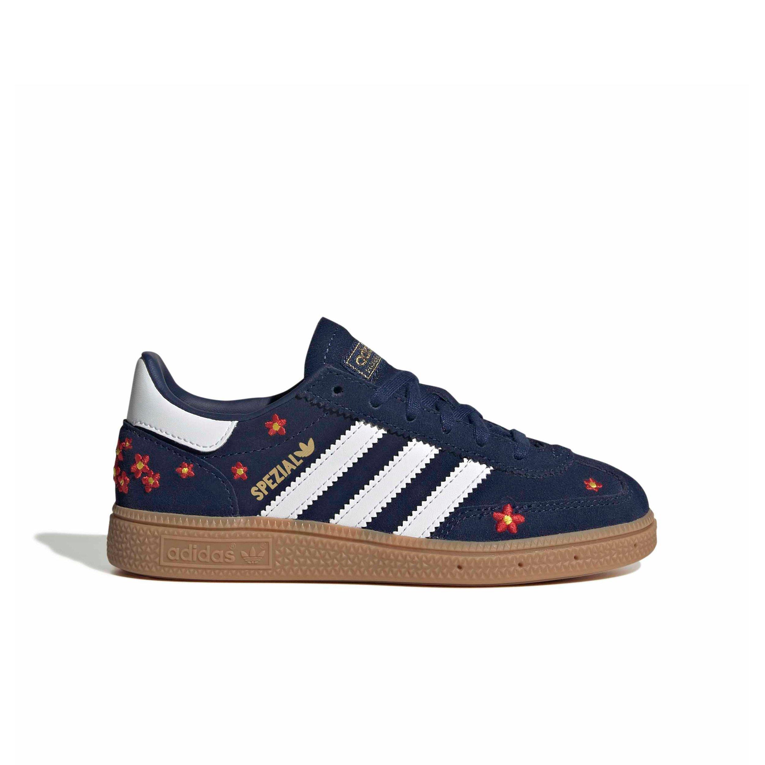 adidas Originals Handball Spezial "Dark Blue/Ftwr White/Gum 4" Preschool Girls' Shoe - DK BLUE/WHITE/GUM