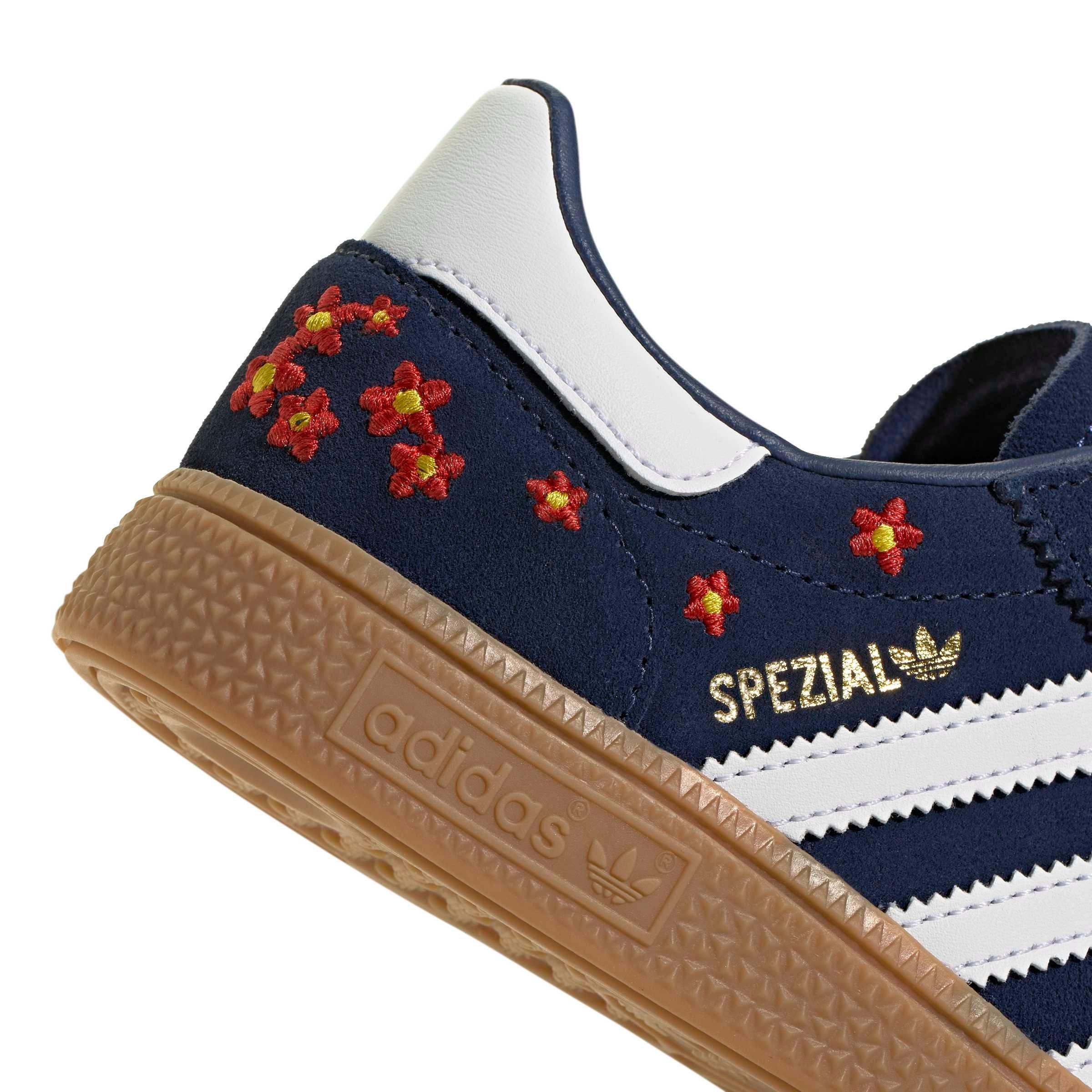 adidas Originals Handball Spezial "Dark Blue/Ftwr White/Gum 4" Preschool Girls' Shoe - DK BLUE/WHITE/GUM