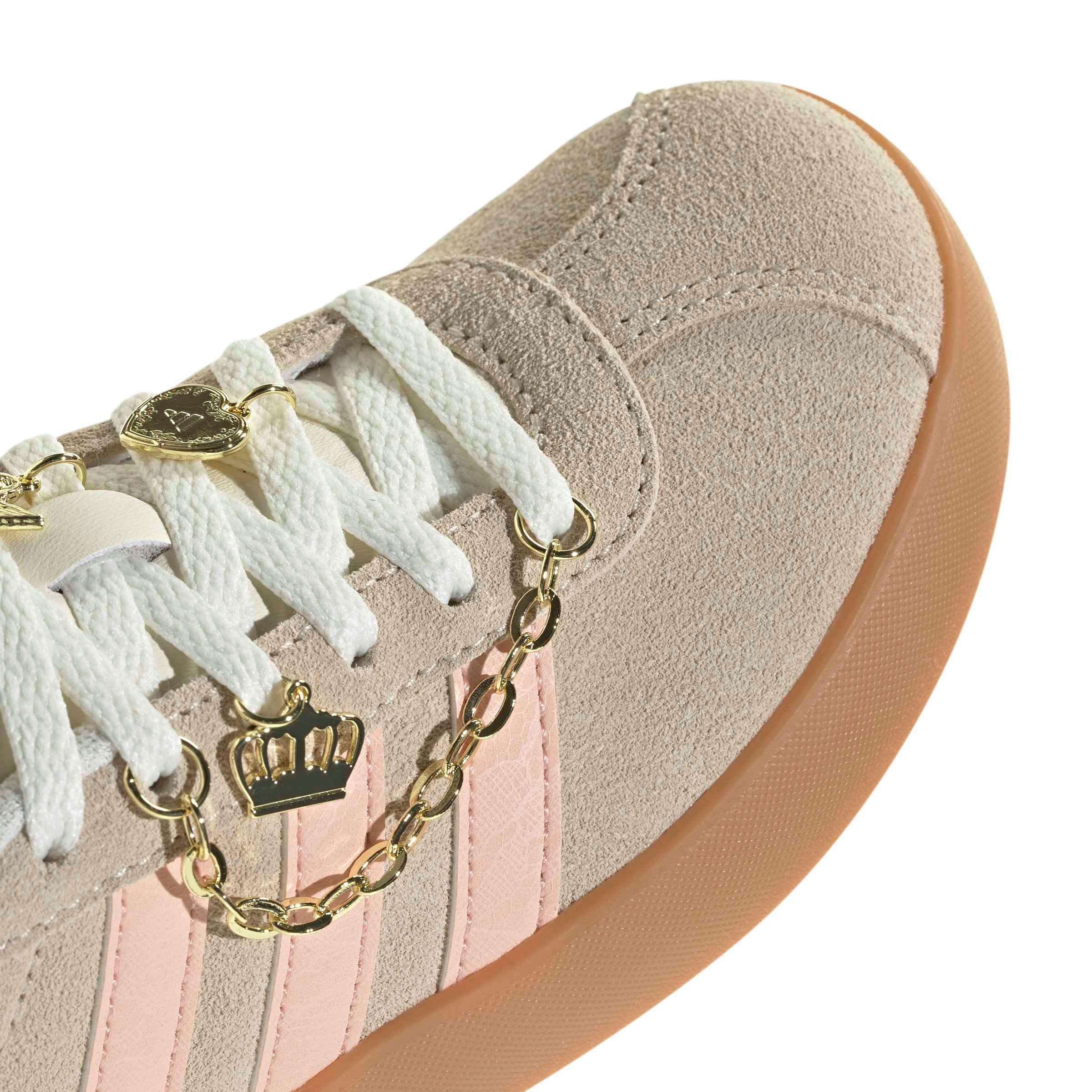 adidas VL Court 3.0 "Crystal Linen/Blush Pink/Off White" Preschool Girls' Shoe - LINEN/PINK/OFF WHITE