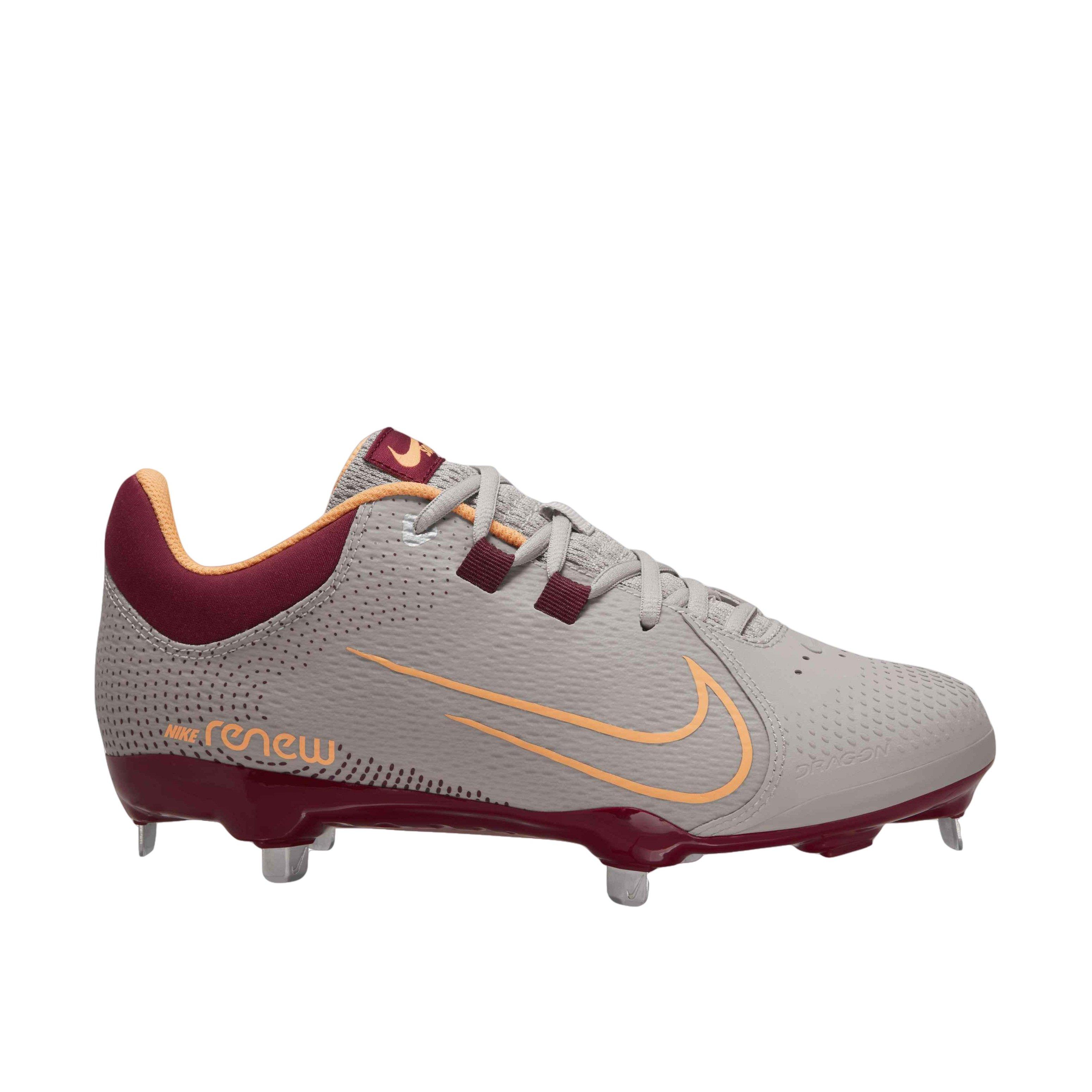 Nike Hyperdiamond 4 Pro "Light Iron Ore/Peach Cream/Bright Spruce" Women's Softball Cleat - LT IRON/PEACH/SPRUCE Thumbnail View 1