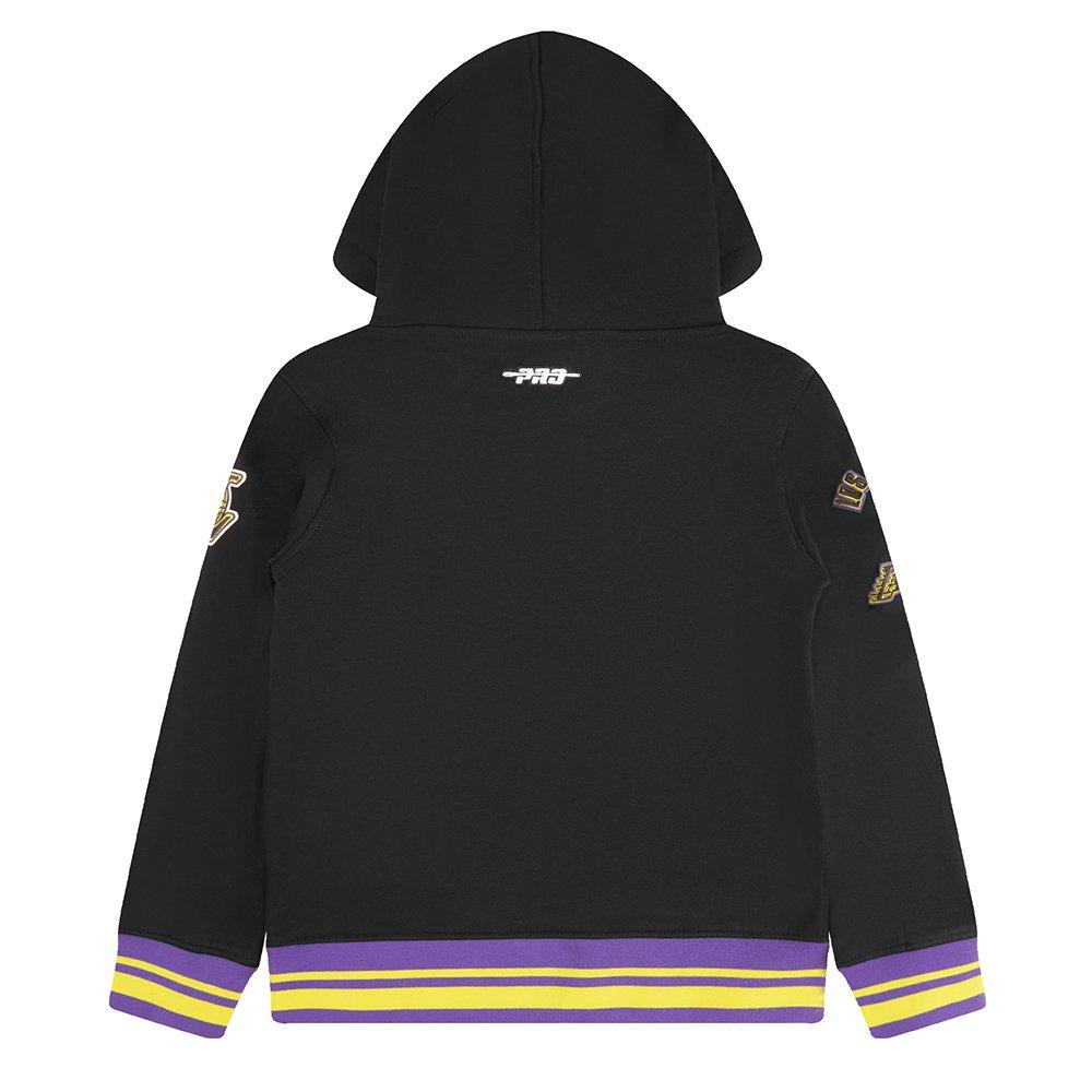 Pro Standard Little Boys' NBA Los Angeles Lakers Rib Fleece Pull Over Hoodie - Black/Purple - BLACK/PURPLE Thumbnail View 2