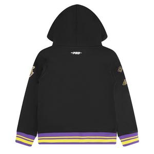 Pro Standard Little Boys' NBA Los Angeles Lakers Rib Fleece PO Hoodie -Black/Purple