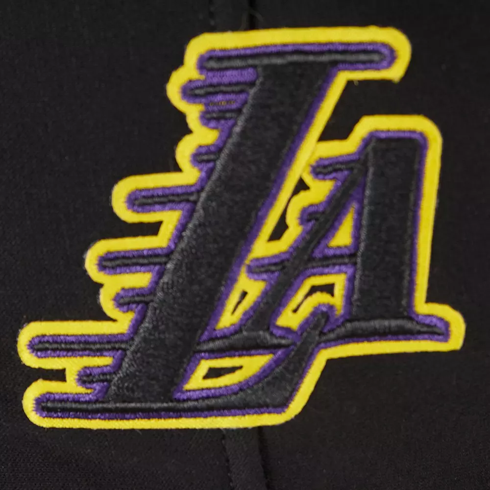 Pro Standard Little Boys' NBA Los Angeles Lakers Rib Fleece Pull Over Hoodie - Black/Purple - BLACK/PURPLE