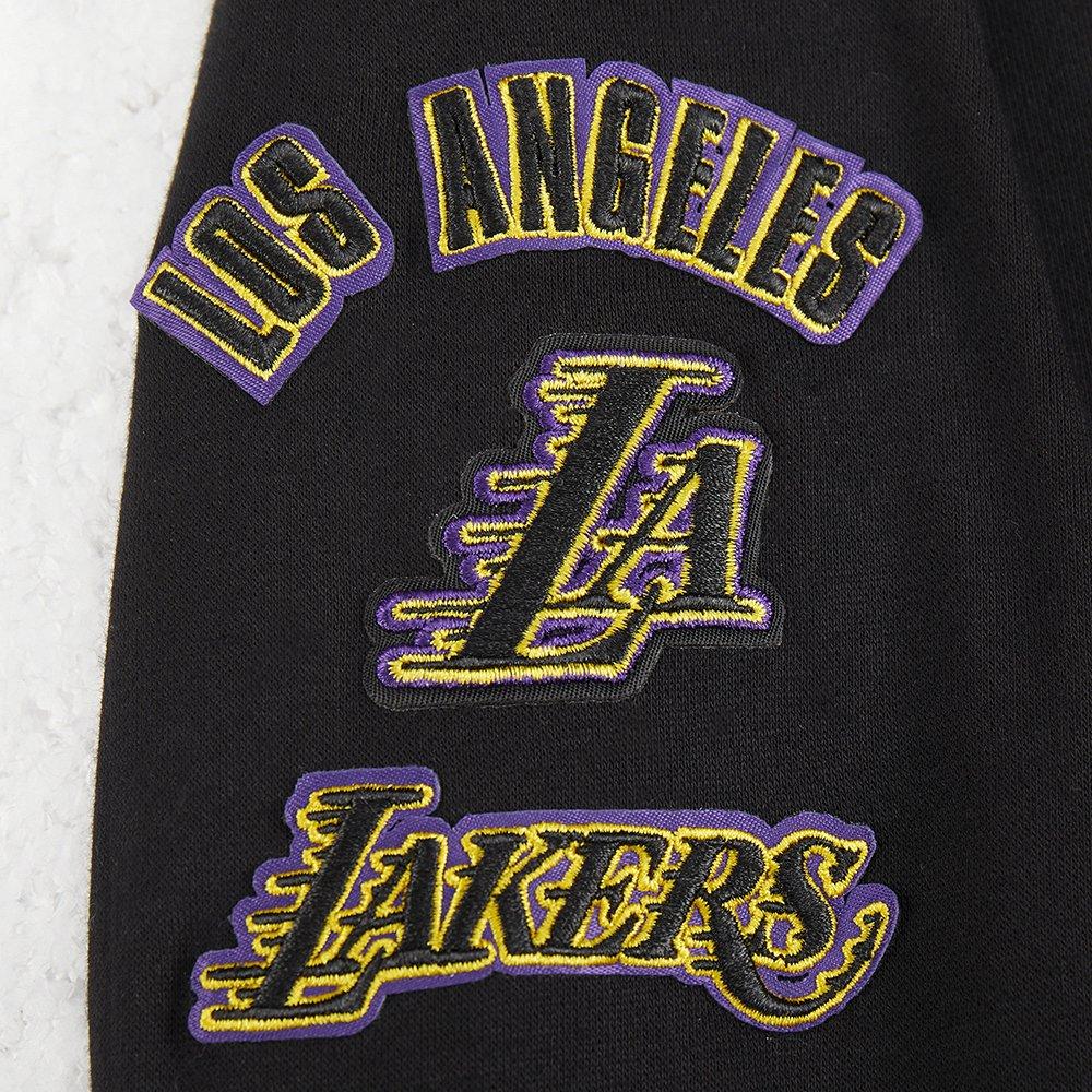 Pro Standard Little Boys' NBA Los Angeles Lakers Rib Fleece PO Hoodie -Black/Purple - BLACK/PURPLE Thumbnail View 4