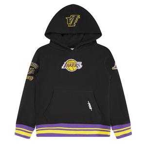 Pro Standard Little Boys' NBA Los Angeles Lakers Rib Fleece PO Hoodie -Black/Purple