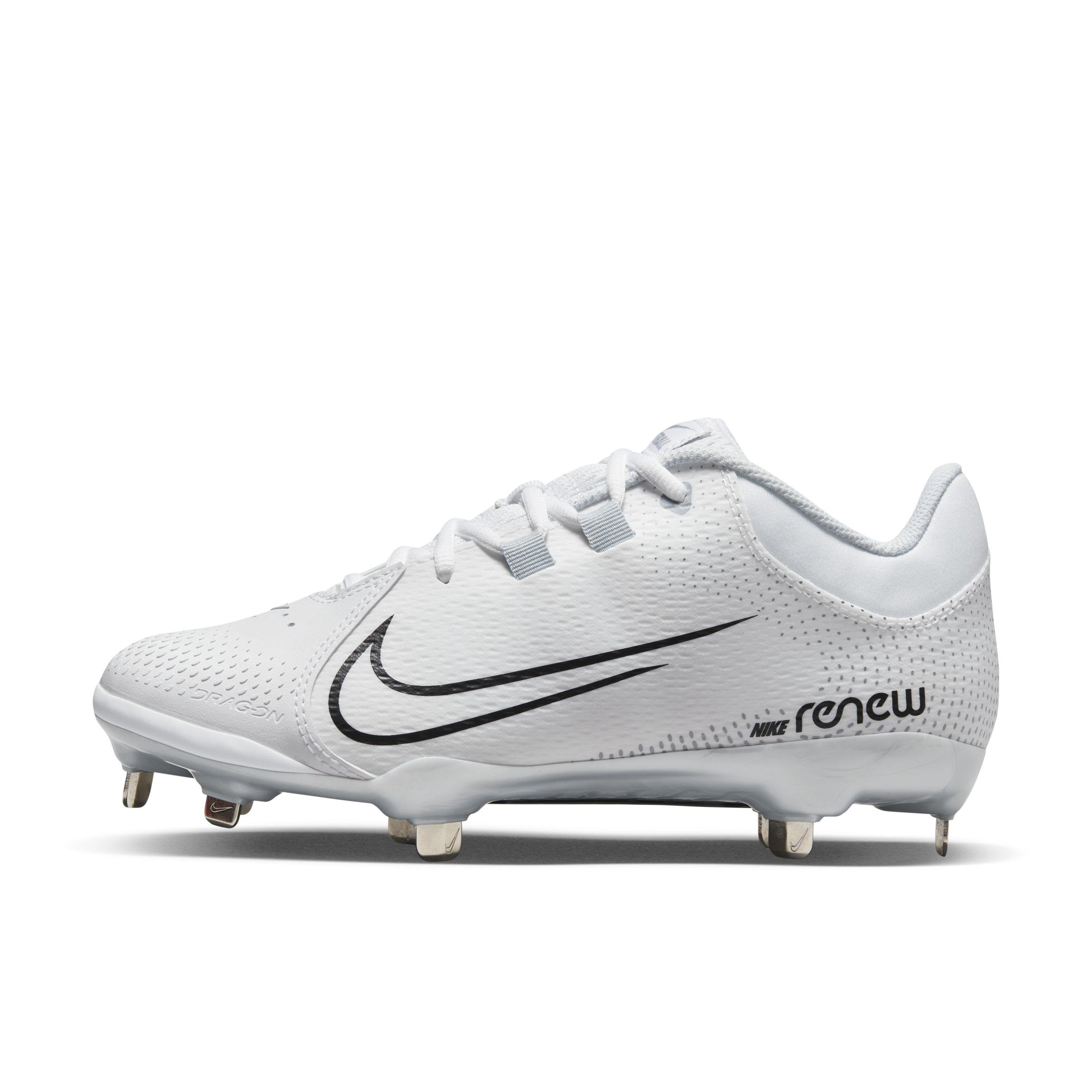 Nike Hyperdiamond 4 Pro "White/Black/Pure Platinum/Wolf Grey" Women's Softball Cleat - WHITE/BLACK/PLATINUM/GREY Thumbnail View 2