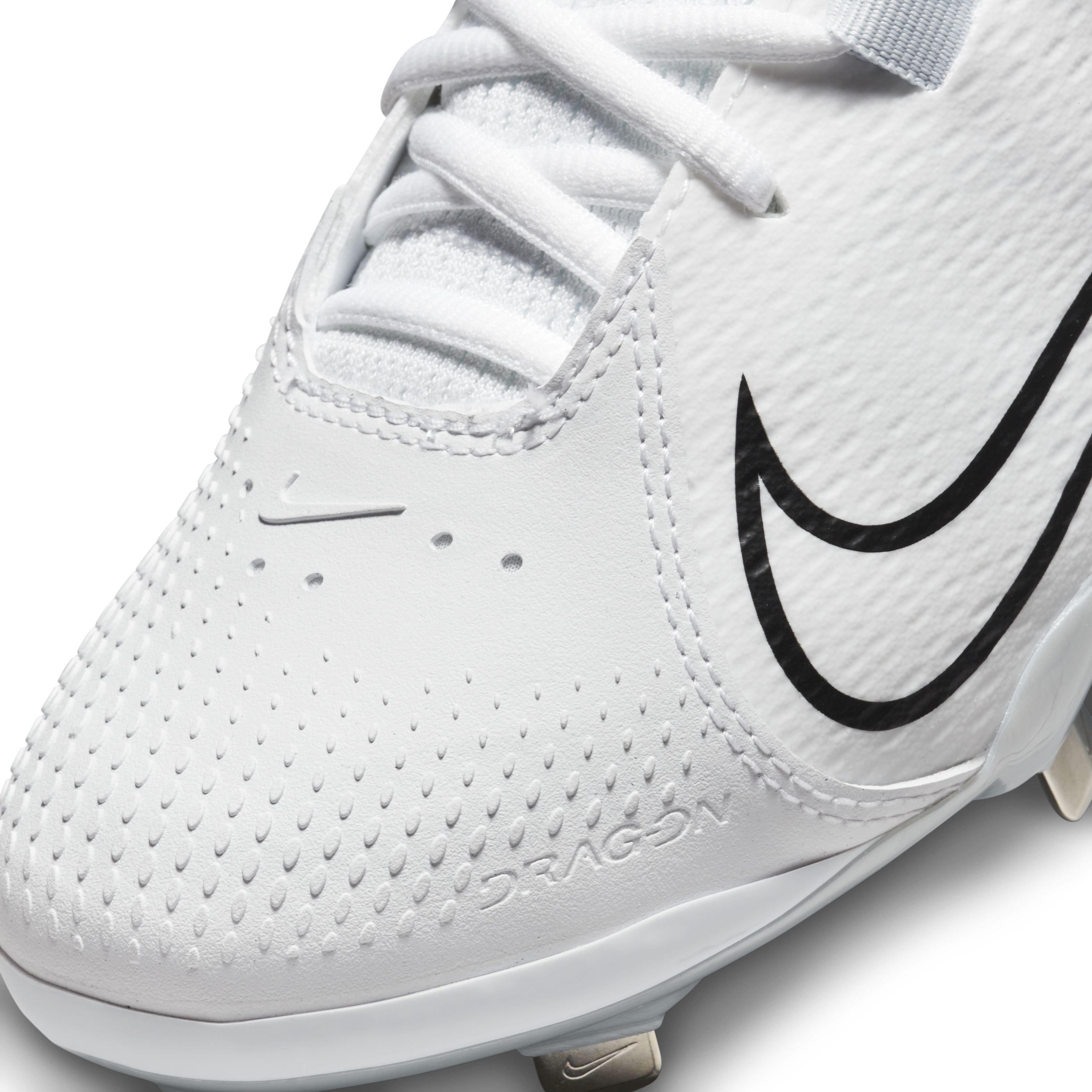Nike Hyperdiamond 4 Pro "White/Black/Pure Platinum/Wolf Grey" Women's Softball Cleat - WHITE/BLACK/PLATINUM/GREY Thumbnail View 8