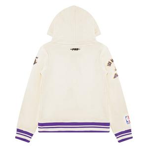 Pro Standard Little Boys' NBA Los Angeles Lakers Rib Fleece PO Hoodie -White/Purple