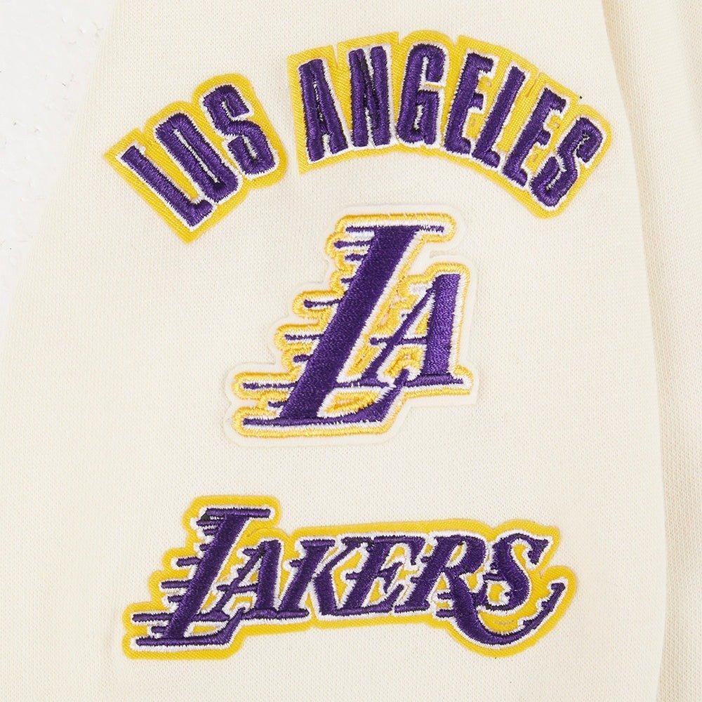 Pro Standard Little Boys' NBA Los Angeles Lakers Rib Fleece Pull Over Hoodie - White/Purple - WHITE/PURPLE Thumbnail View 4