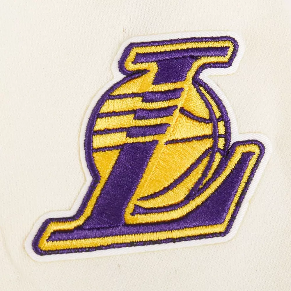 Pro Standard Little Boys' NBA Los Angeles Lakers Rib Fleece Pull Over Hoodie - White/Purple - WHITE/PURPLE