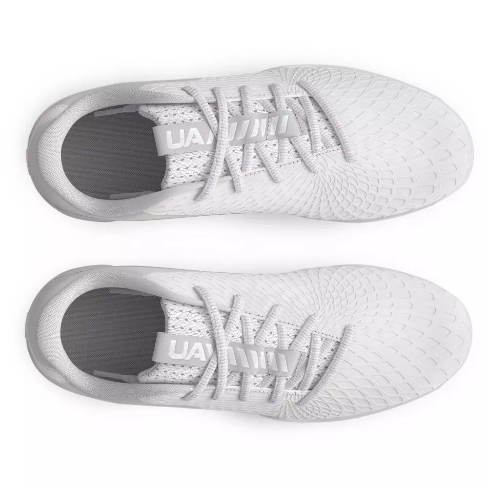 Under Armour Glyde 2 RM Jr. "White/Metallic Silver" Preschool Girls' Softball Cleat - WHITE/SILVER