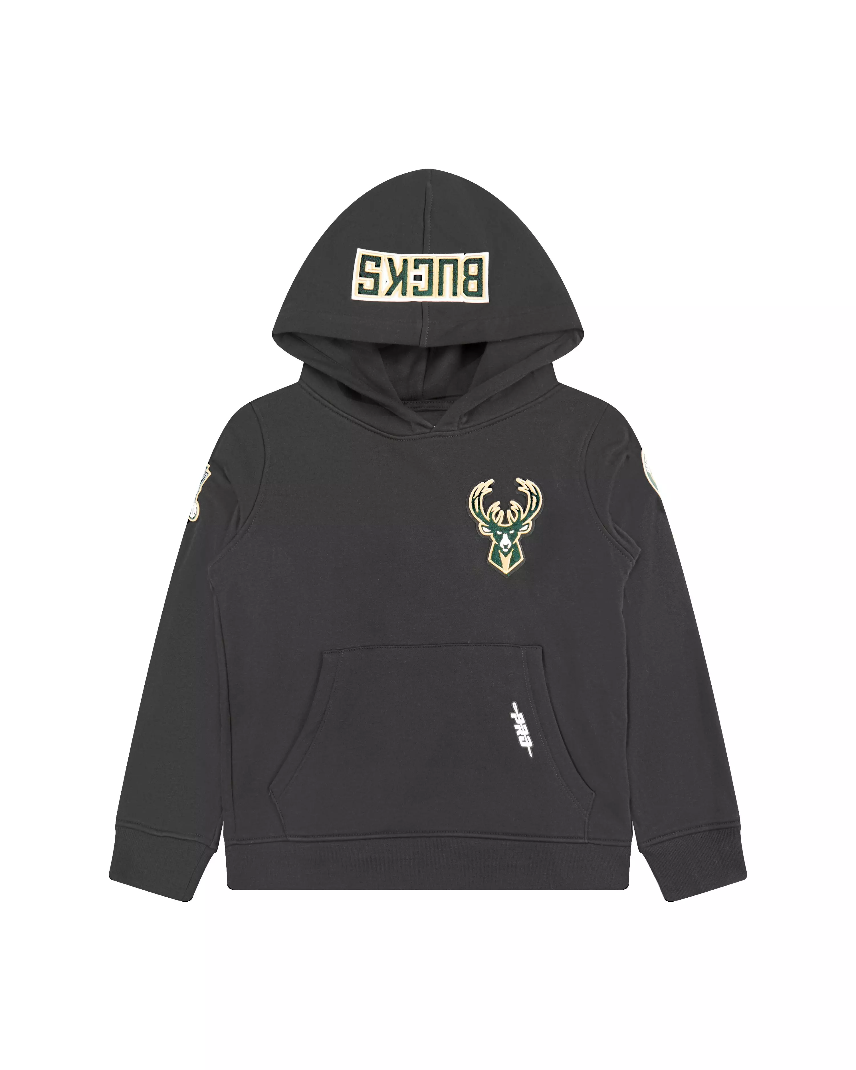 Pro Standard Little Boys​' NBA Milwaukee Bucks Classic Fleece PO​ Hoodie - Black - BLACK