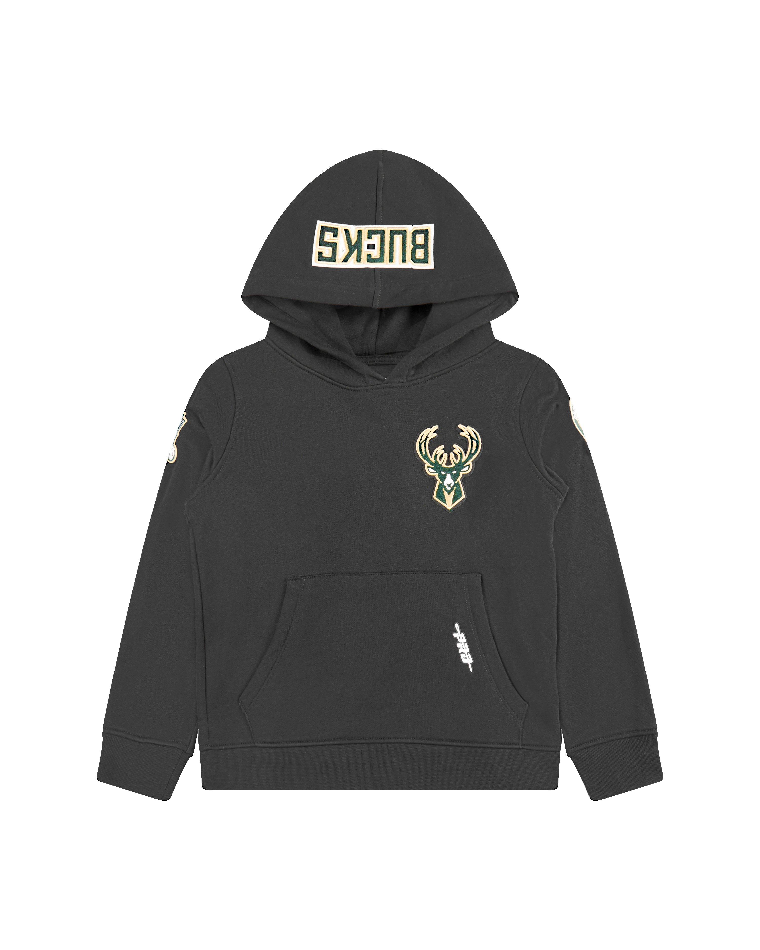 Pro Standard Little Boys​' NBA Milwaukee Bucks Classic Fleece PO​ Hoodie -Black - BLACK Thumbnail View 1