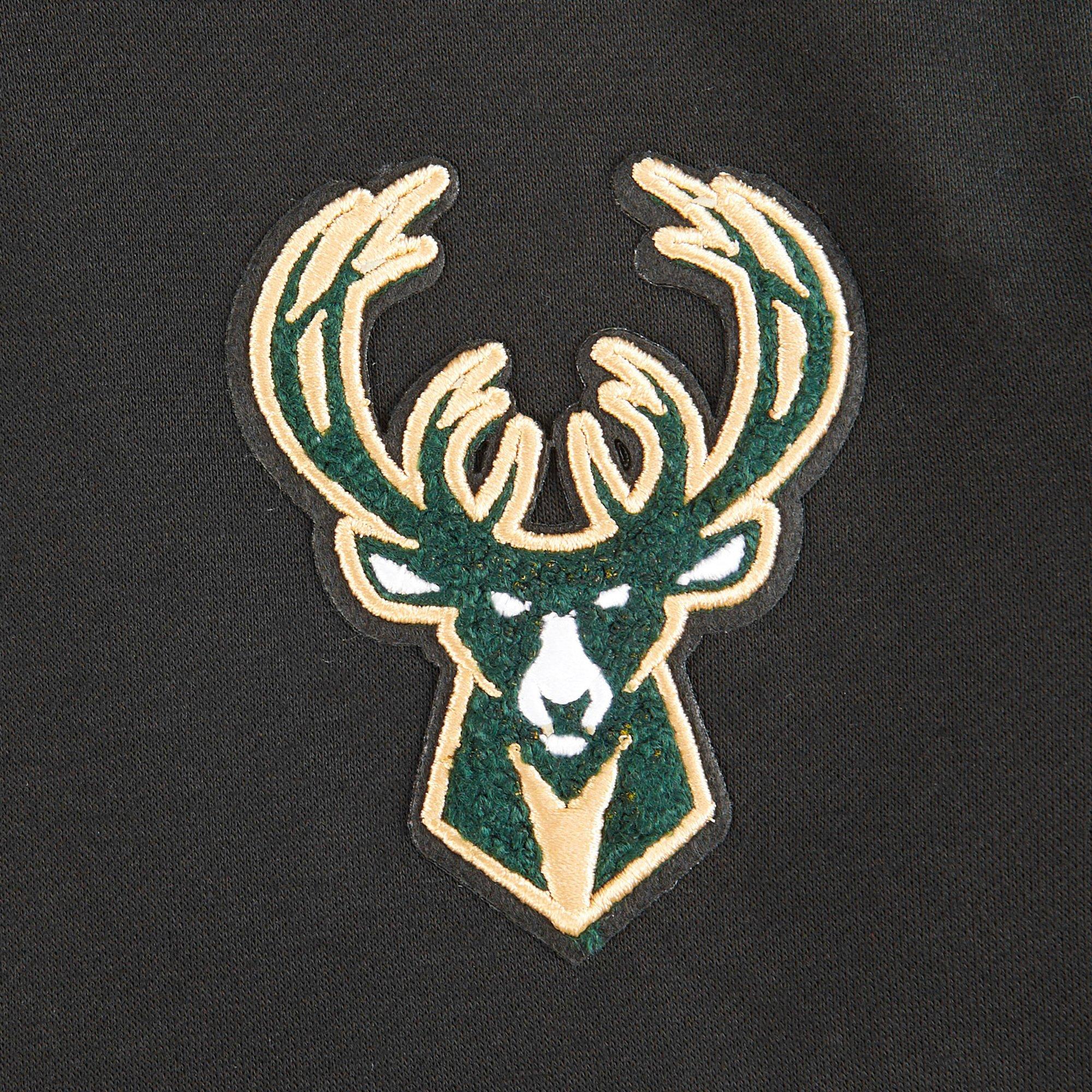 Pro Standard Little Boys​' NBA Milwaukee Bucks Classic Fleece PO​ Hoodie - Black - BLACK Thumbnail View 6