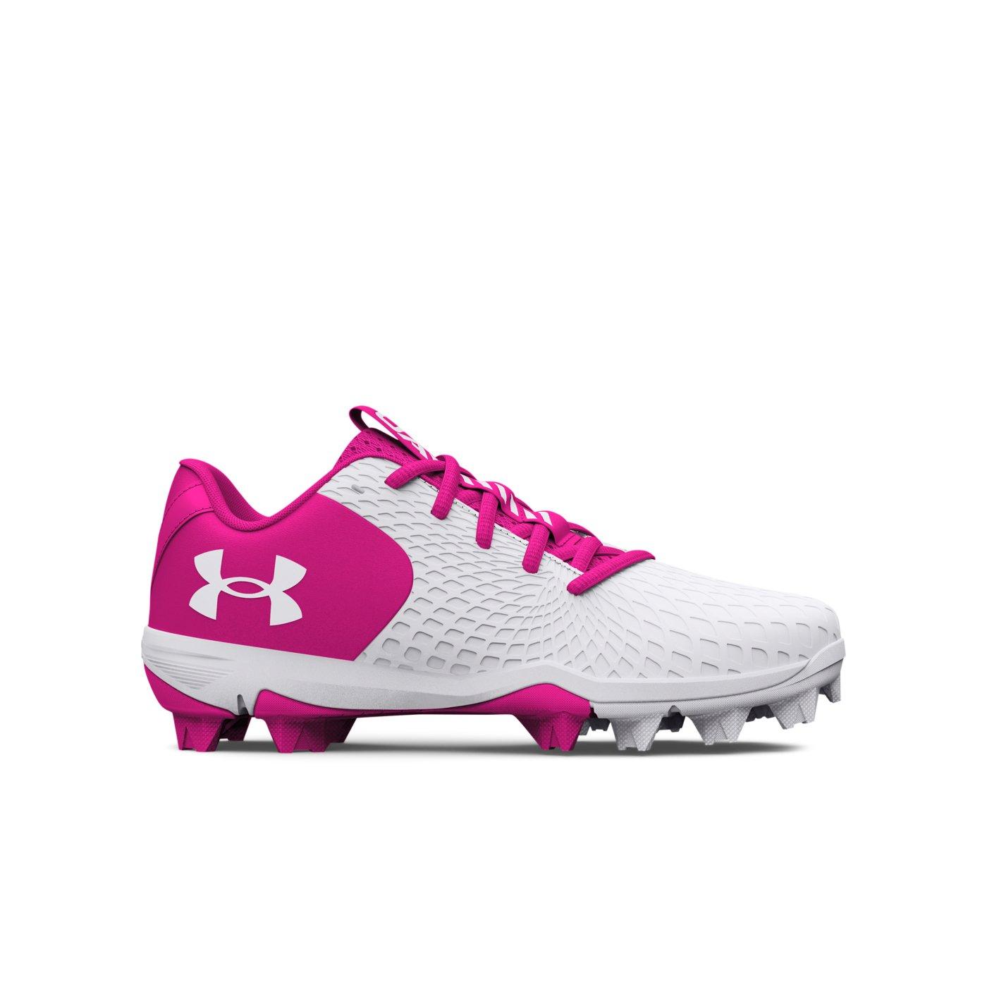 Under Armour Glyde 2 RM Jr.  Grade School Girls' "White/Topic Pink" Softball Cleat