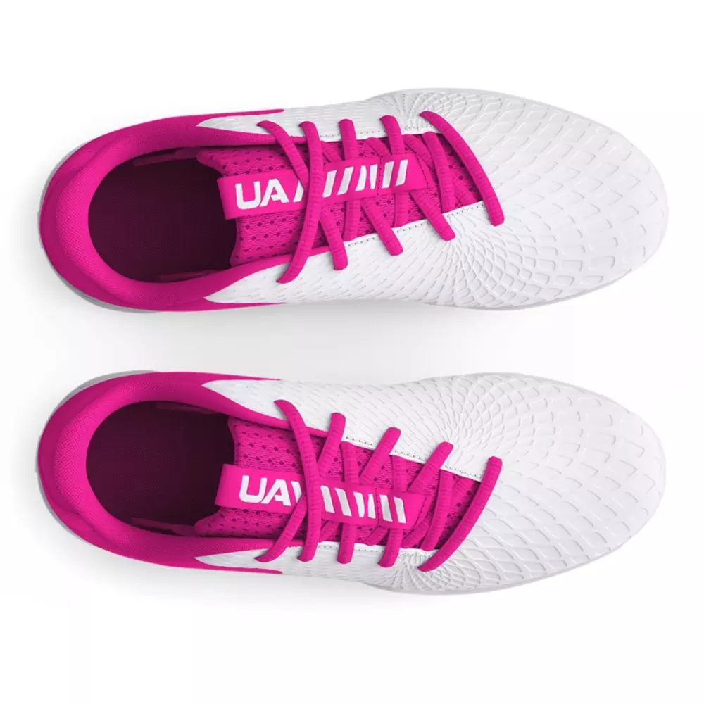 Under Armour Glyde 2 RM Jr. "White/Topic Pink" Grade School Girls' Softball Cleat - WHITE/PINK