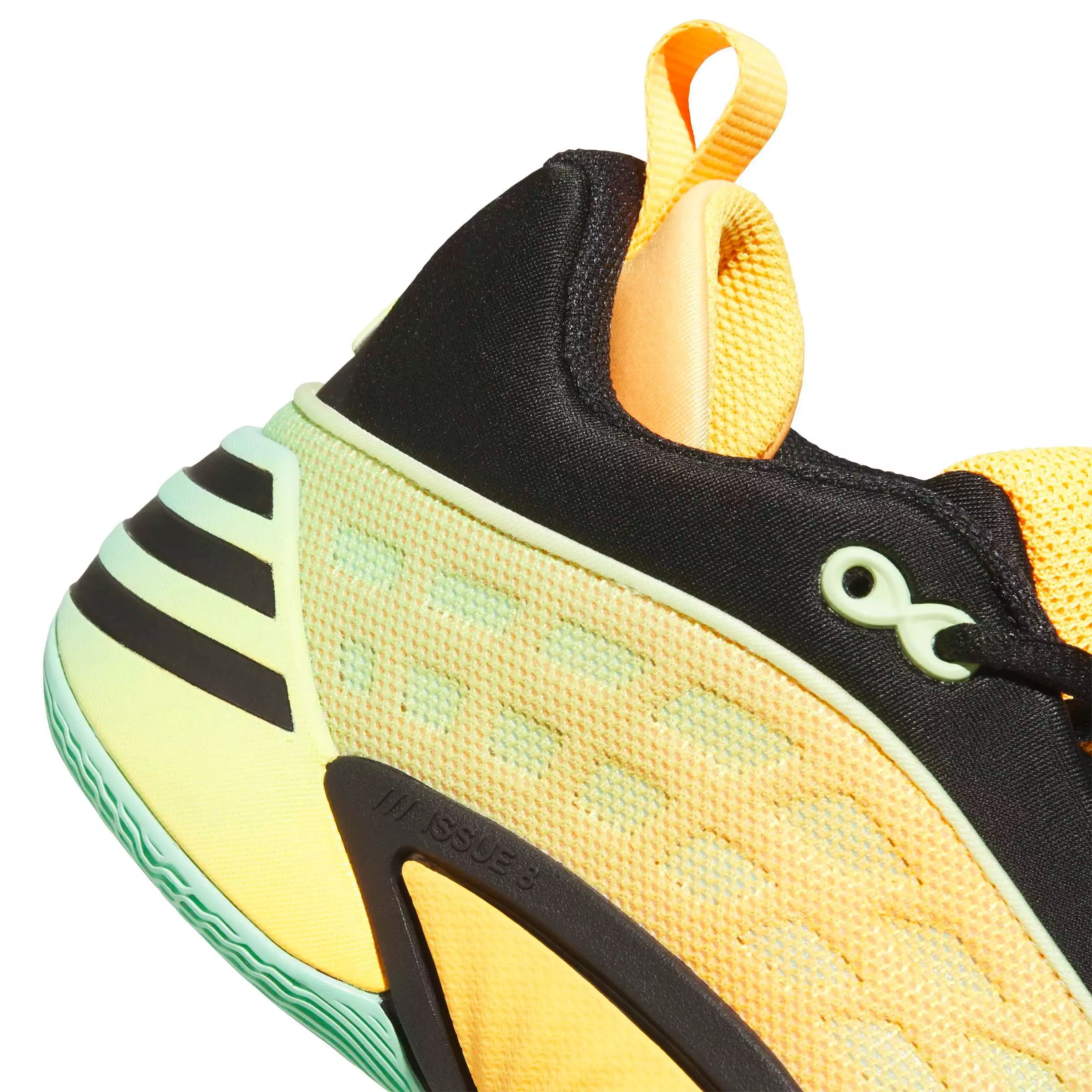 adidas D.O.N. Issue 8 "Lucid Tangerine" Grade School Kids' Basketball Shoe - TANGERINE/BLACK/MINT