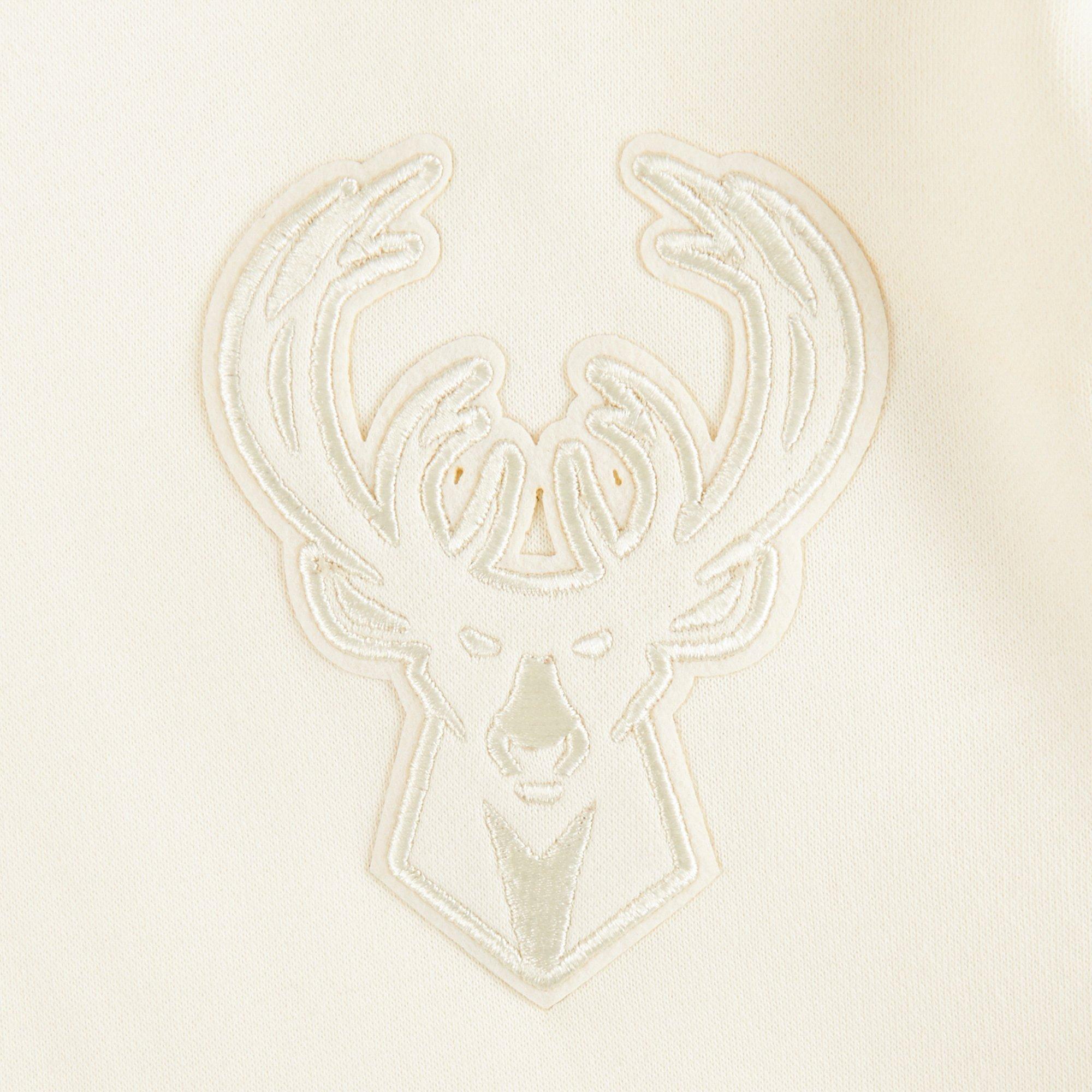 Pro Standard Little Boys​' NBA Milwaukee Bucks Neutral Fleece PO​ Hoodie -Cream - CREAM Thumbnail View 3