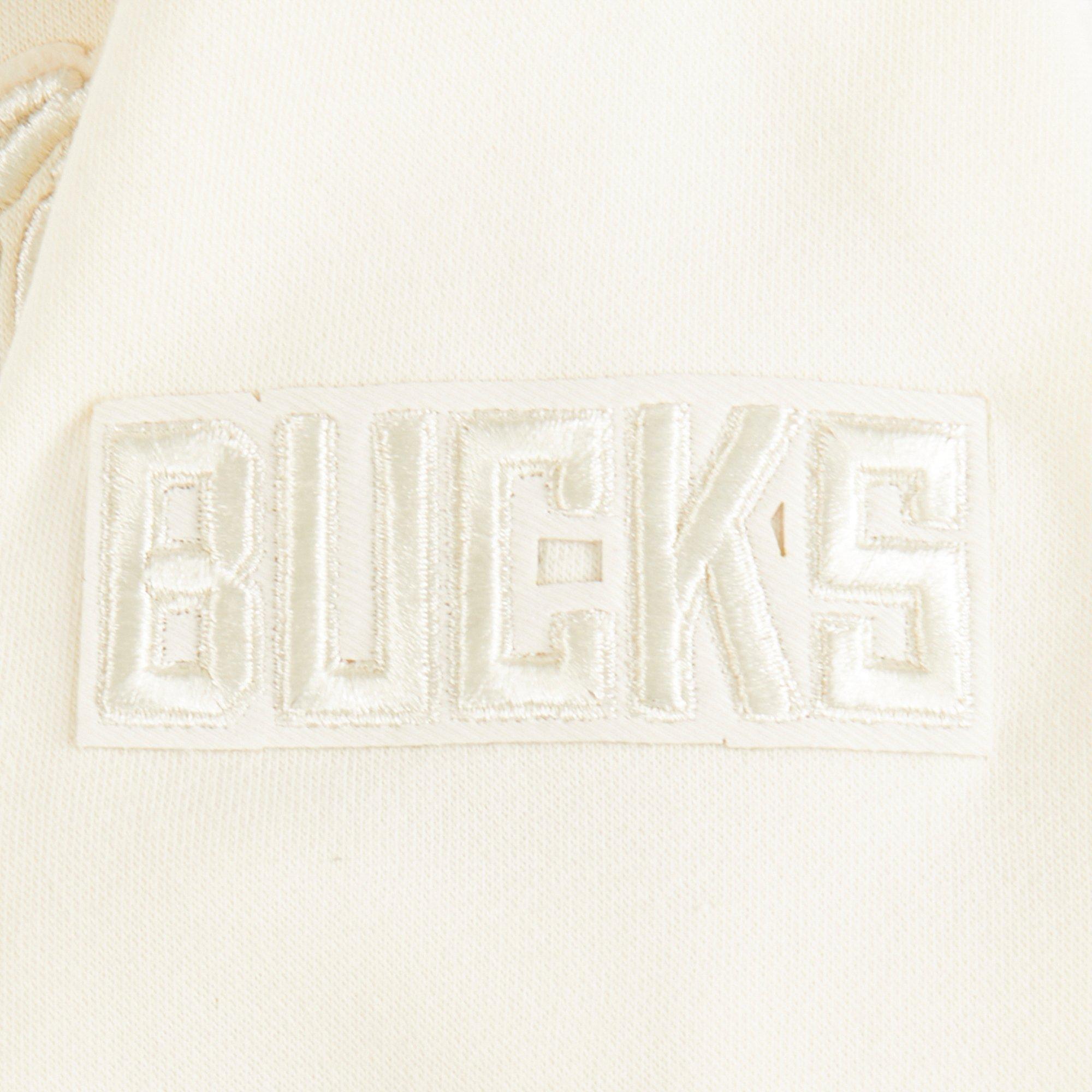 Pro Standard Little Boys​' NBA Milwaukee Bucks Neutral Fleece PO​ Hoodie - Cream - CREAM Thumbnail View 5