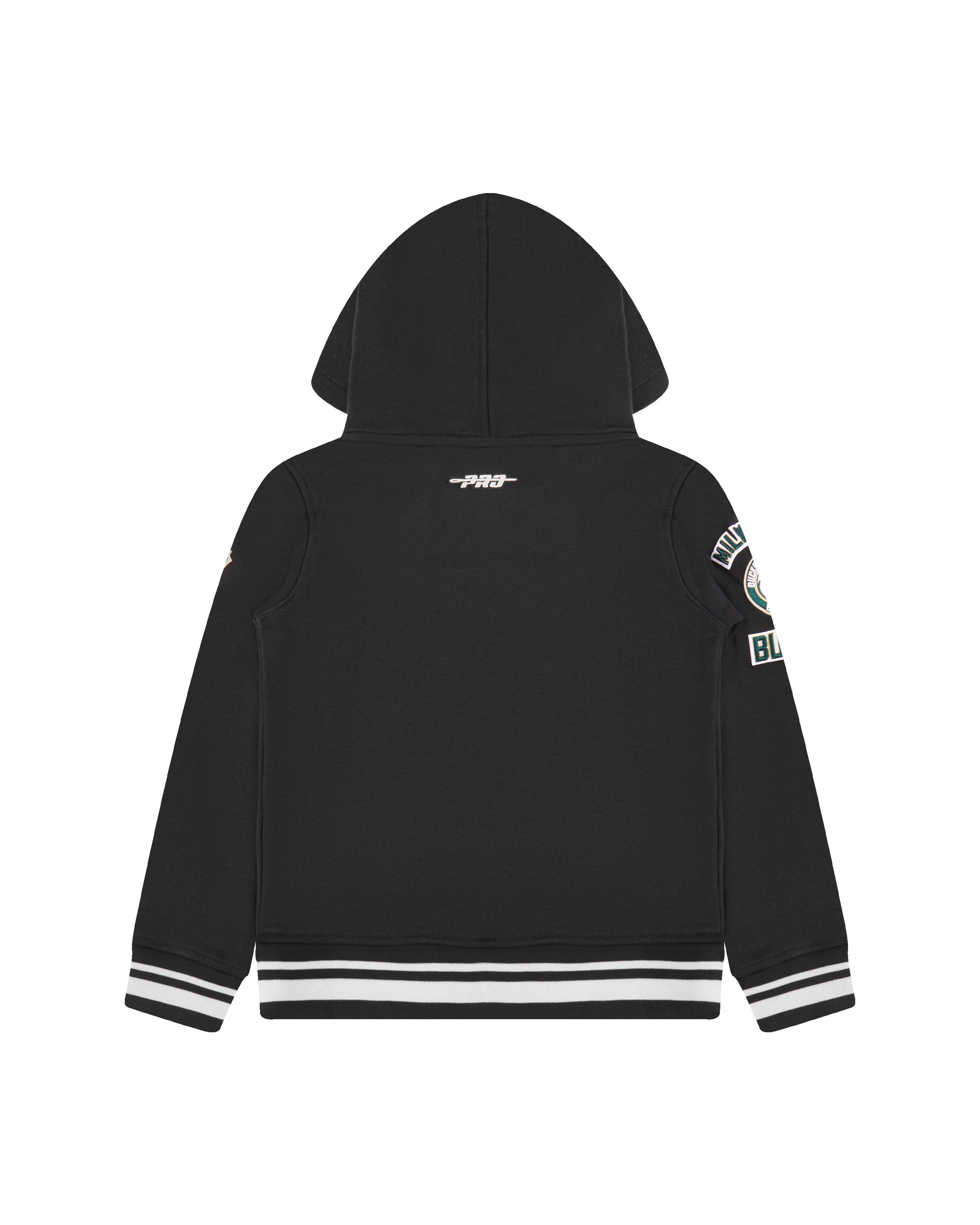 Pro Standard Little Boys​' NBA Milwaukee Bucks Retro Classic Rib Fleece PO Hoodie -Black - BLACK Thumbnail View 2